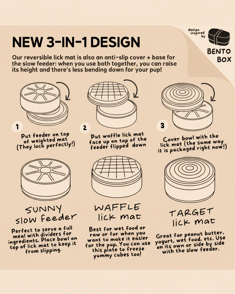 Bento Bites Tan 3-in-1 Slow Feeder - Image 4