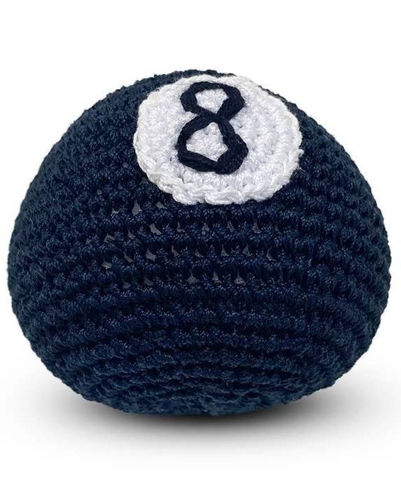 Corner Pocket Crochet 8-Ball Dog Toy - Image 2