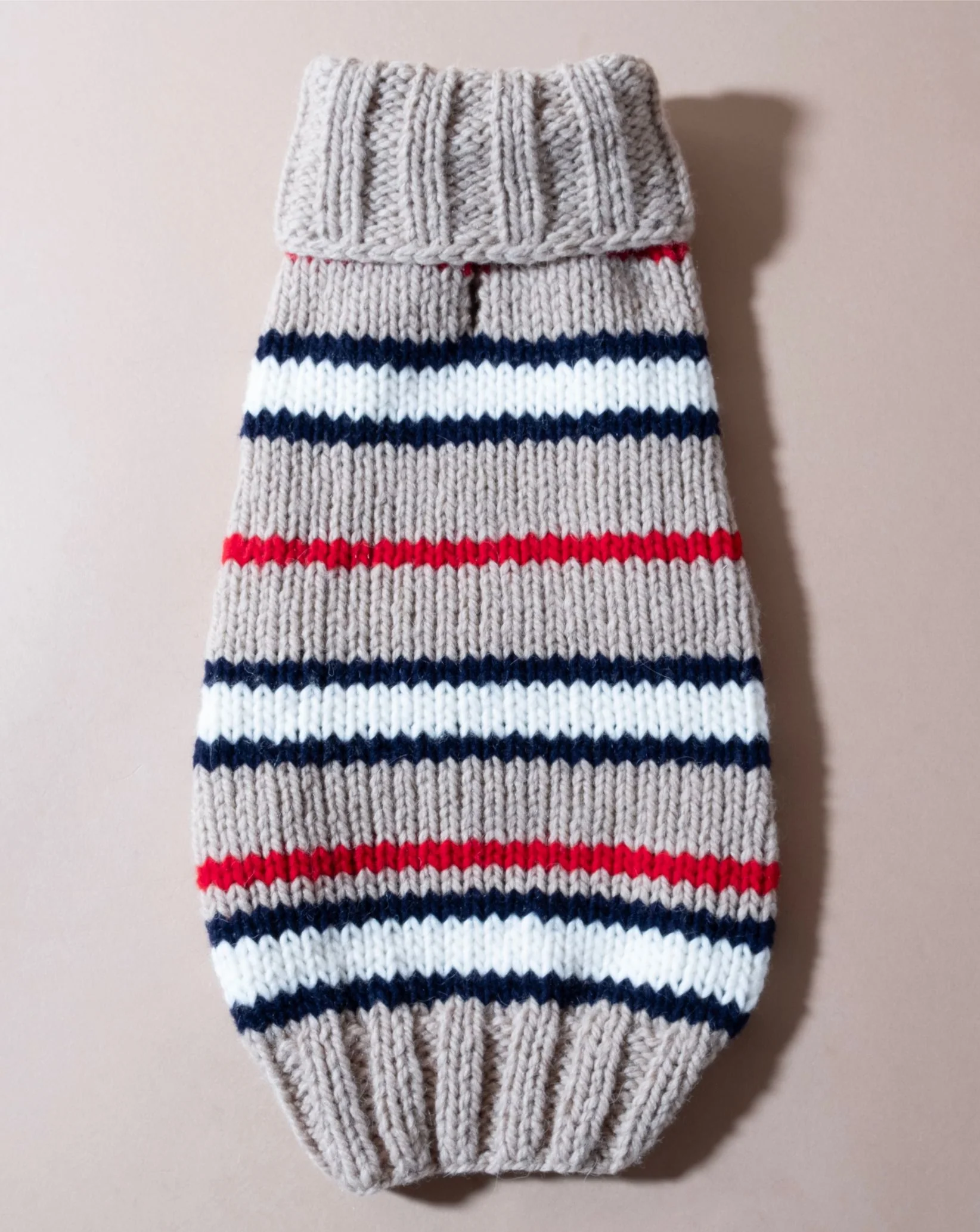 Book Club Tan Striped Alpaca Sweater - Image 2