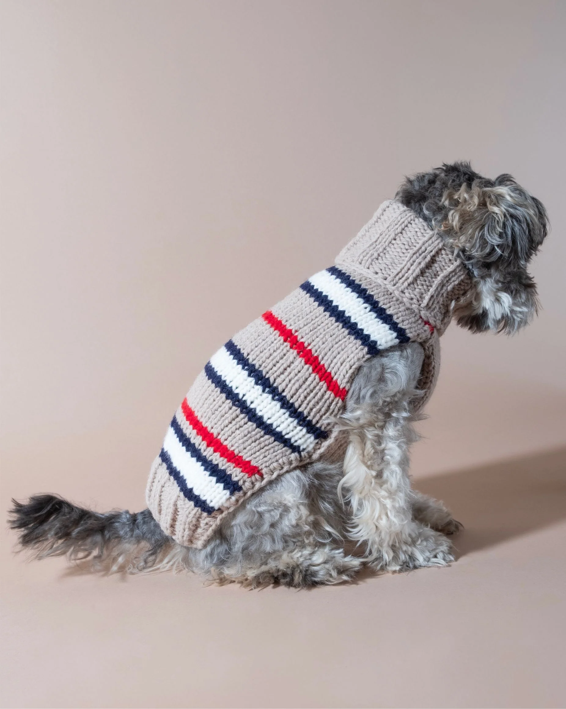 Book Club Tan Striped Alpaca Sweater - Image 3