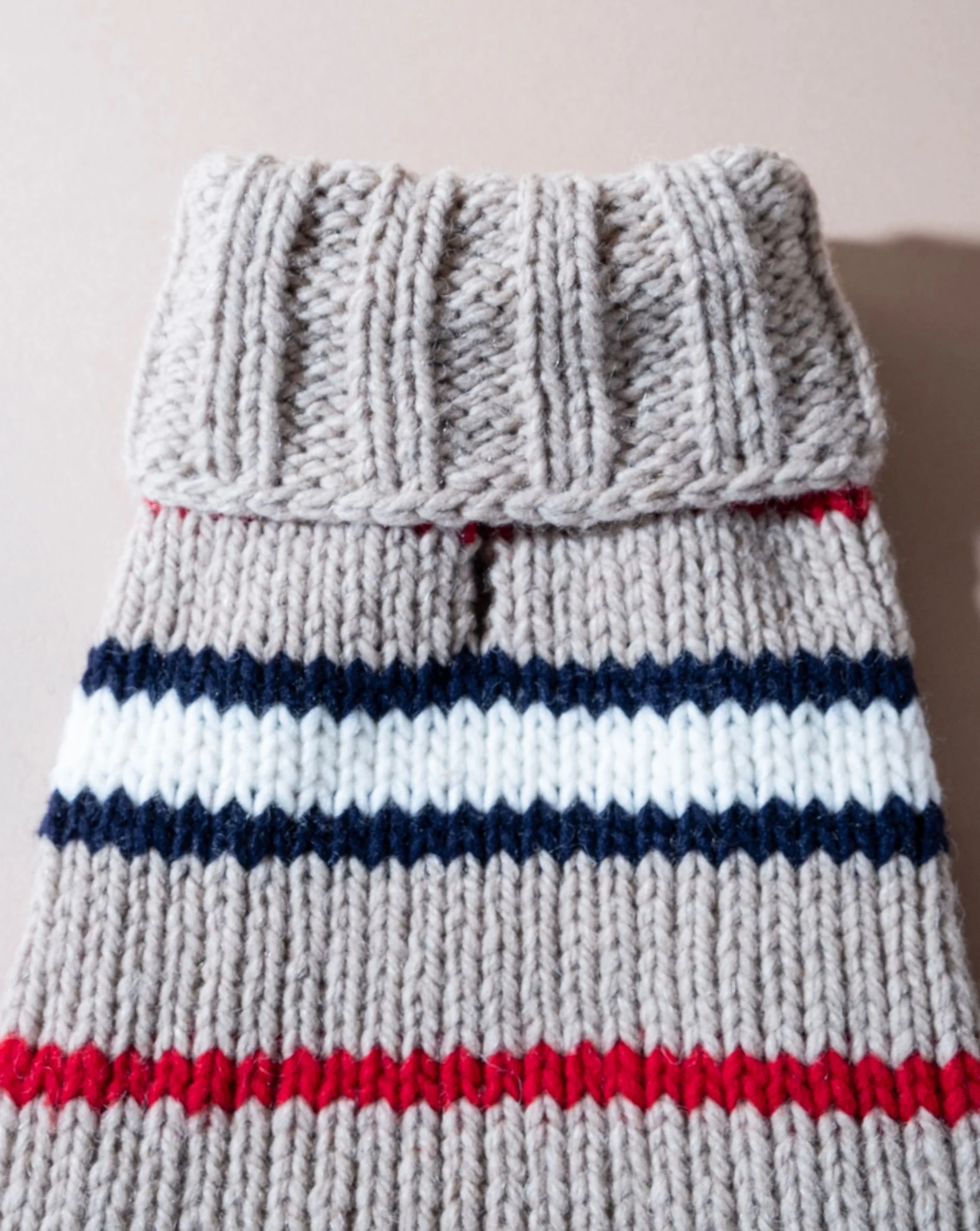 Book Club Tan Striped Alpaca Sweater - Image 6