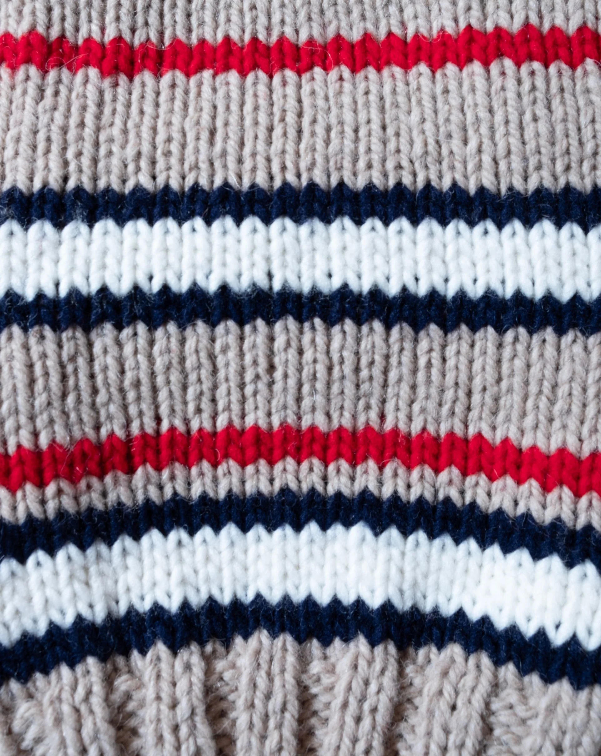 Book Club Tan Striped Alpaca Sweater - Image 7