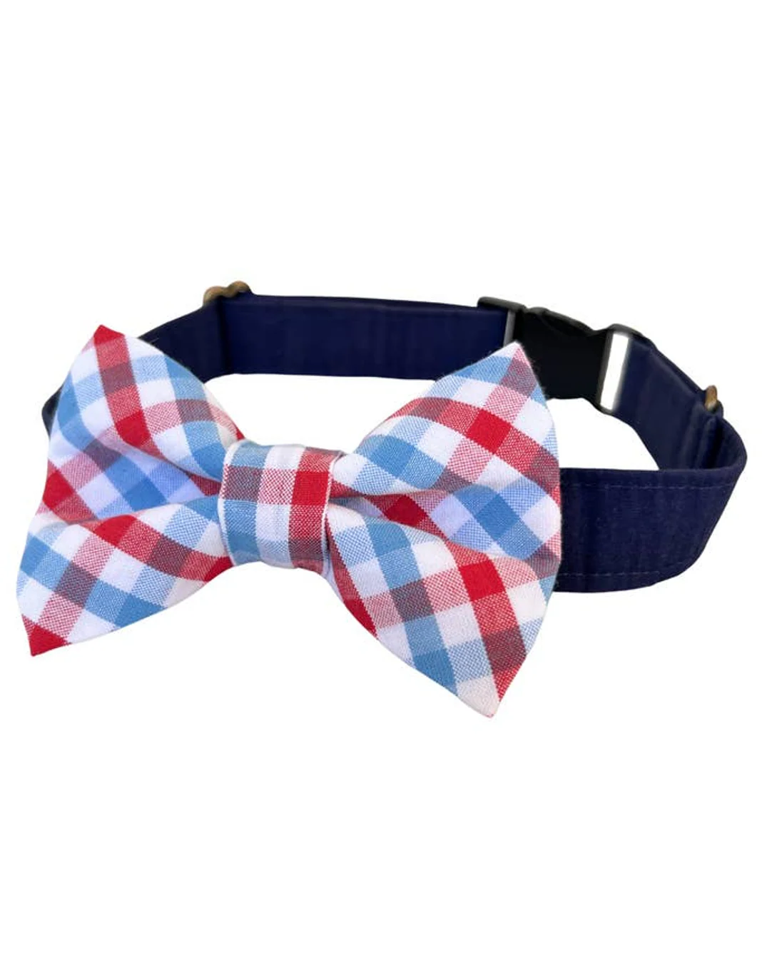 Take a Bow Red White + Blue Gingham Bow Tie - Image 2