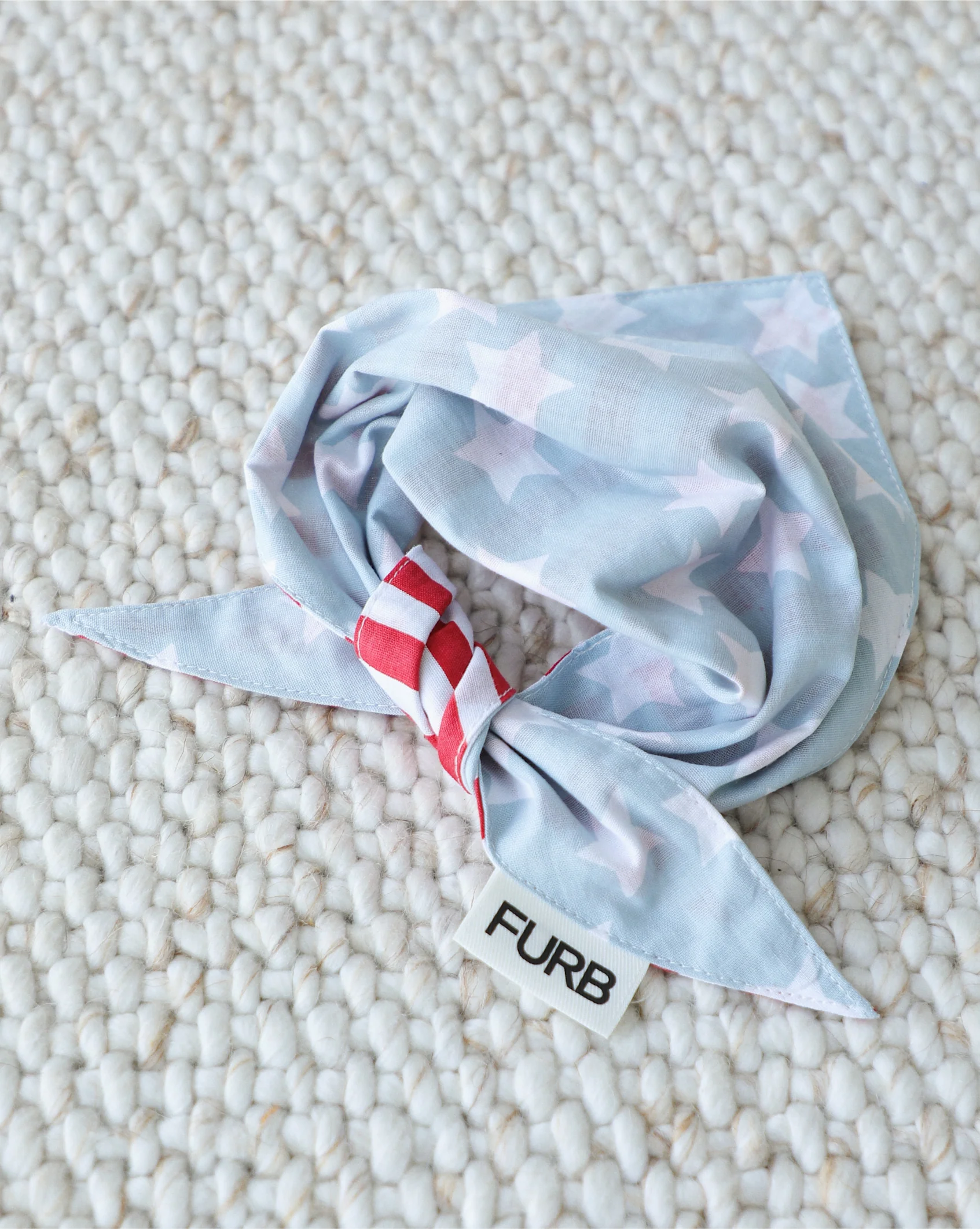 Yankee Poodle American Flag Reversible Bandana - Image 3