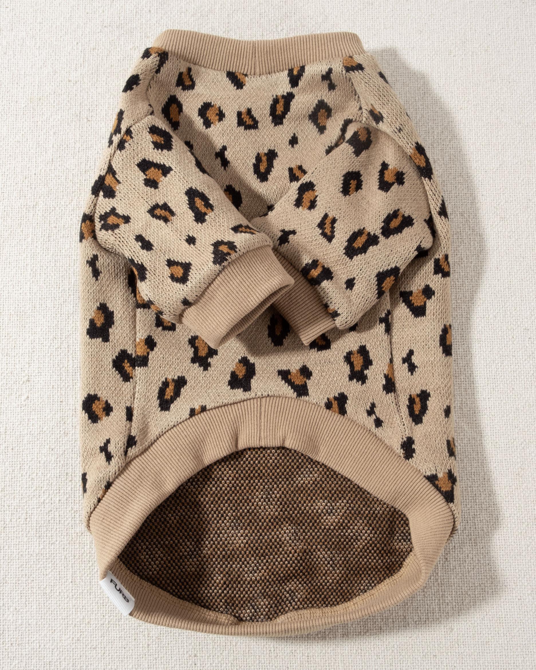 Wild Child Tan Leopard Print Dog Sweatshirt - Image 3