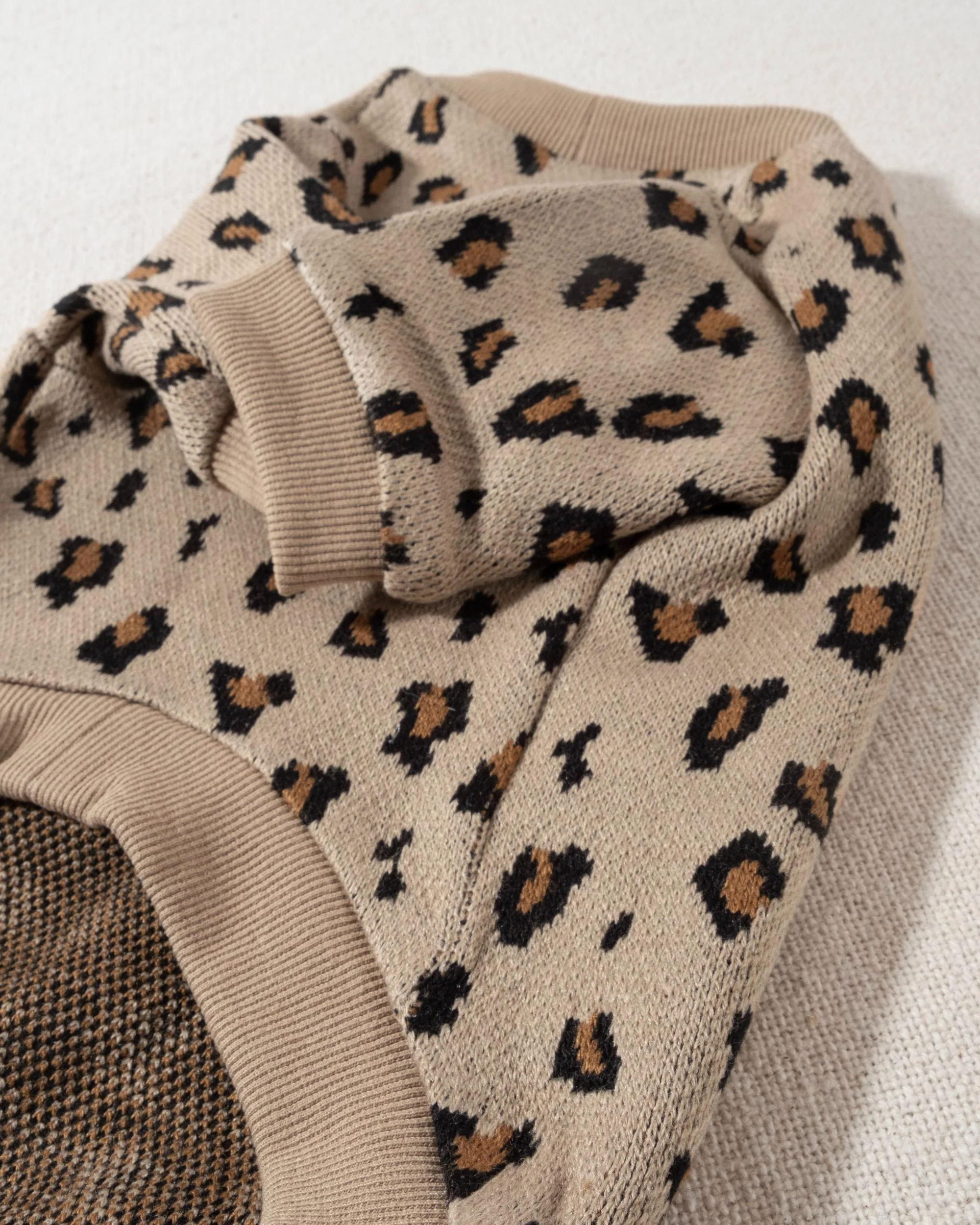 Wild Child Tan Leopard Print Dog Sweatshirt - Image 5