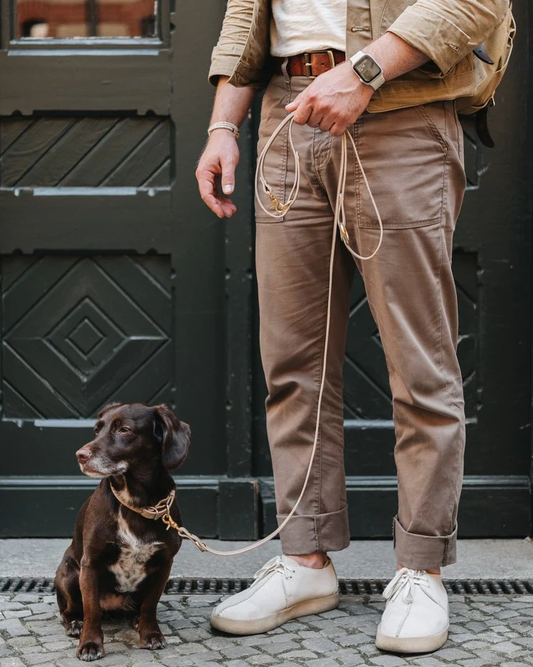 Band & Roll Crossbody Leash in Latte - Image 4