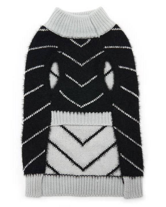 Mojo Black Mohair Dog Sweater - Image 3