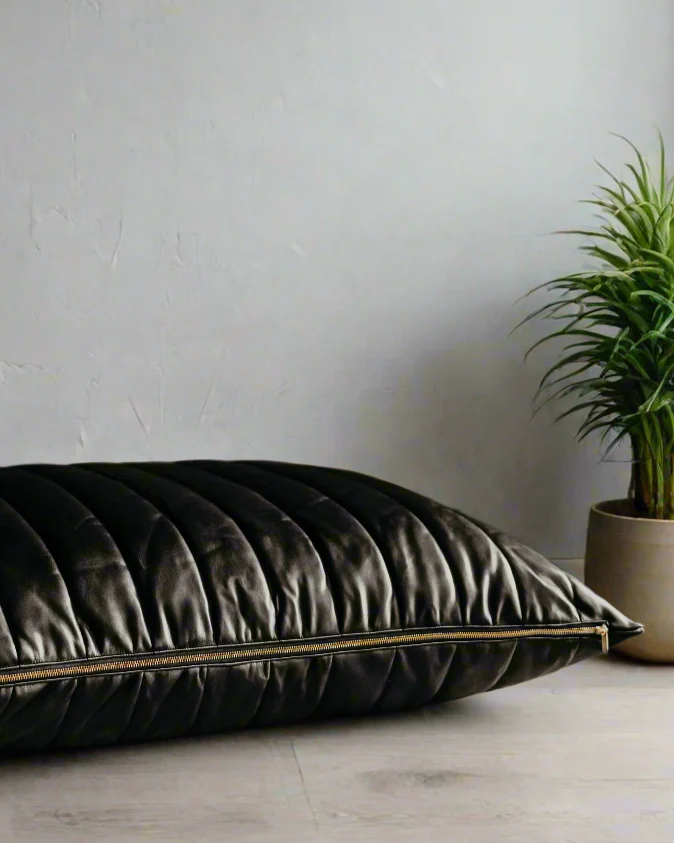 Jagger Black Vegan Leather Dog Bed - Image 5