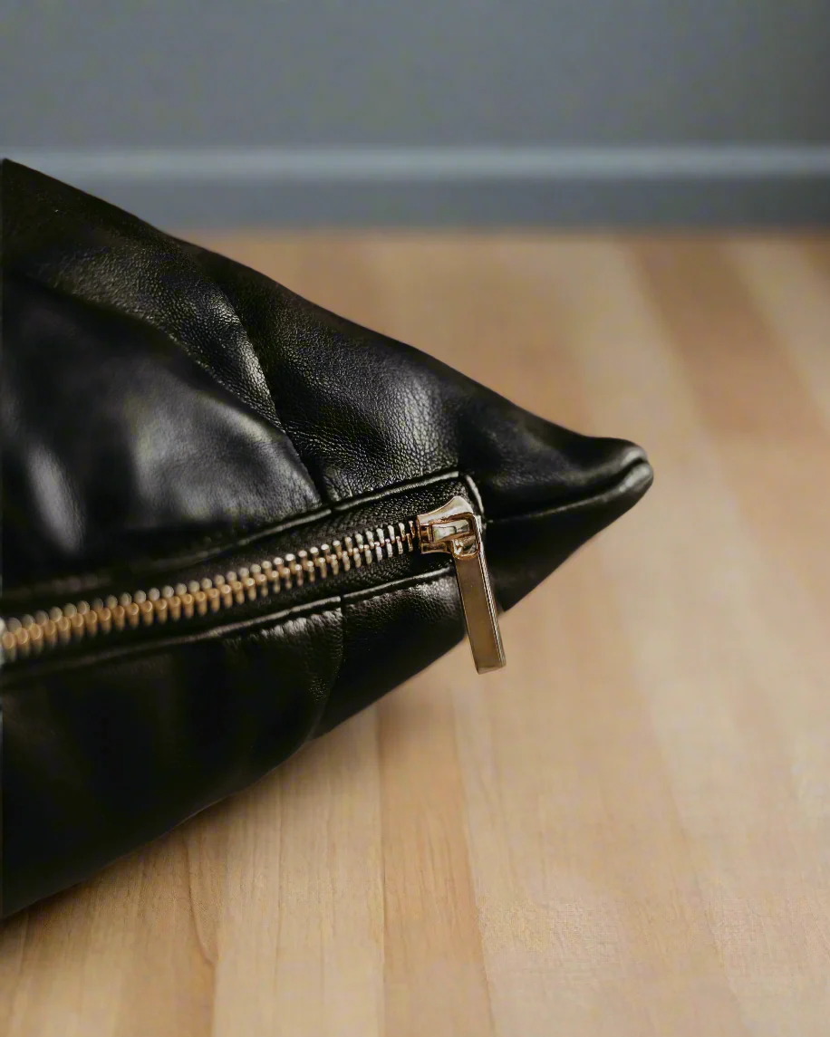 Jagger Black Vegan Leather Dog Bed - Image 6