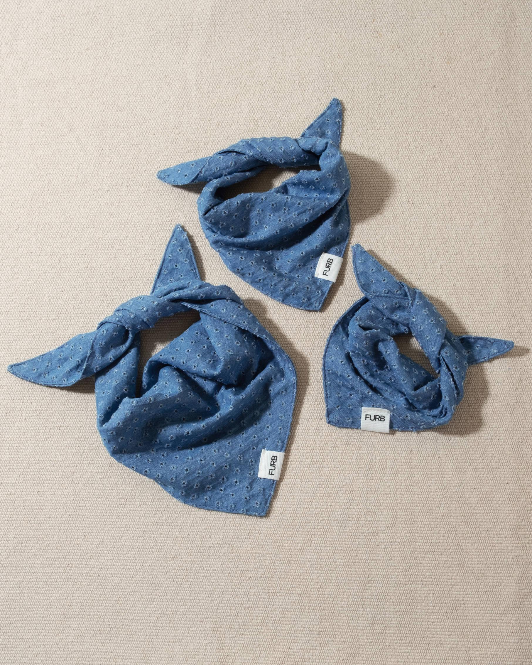 Only the Best Bandana in Blue Eyelet - Image 3