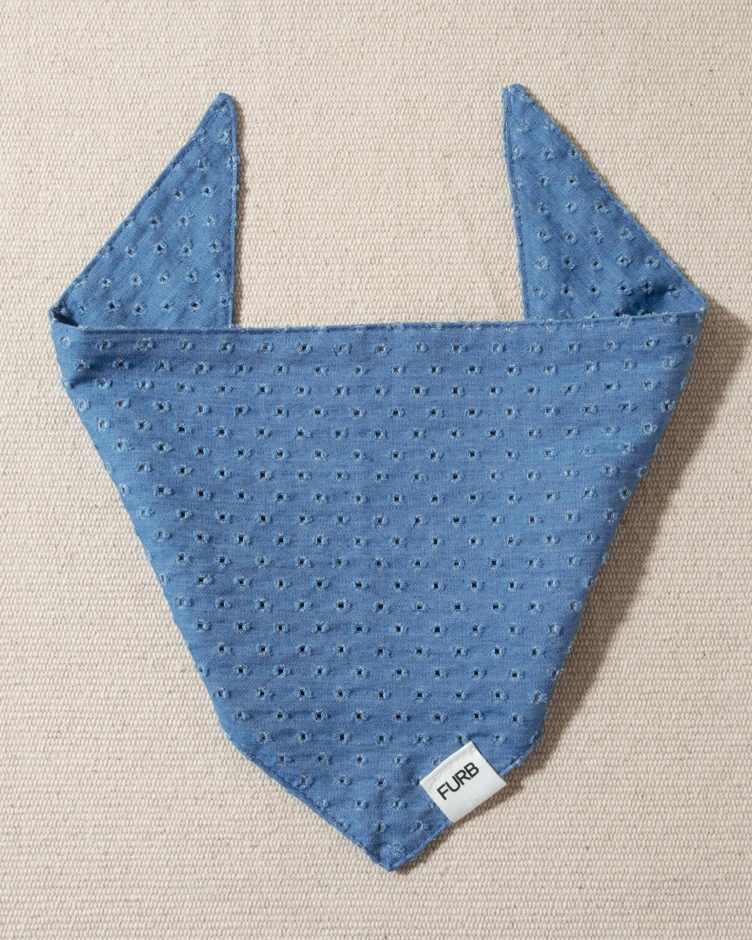 Only the Best Bandana in Blue Eyelet - Image 4