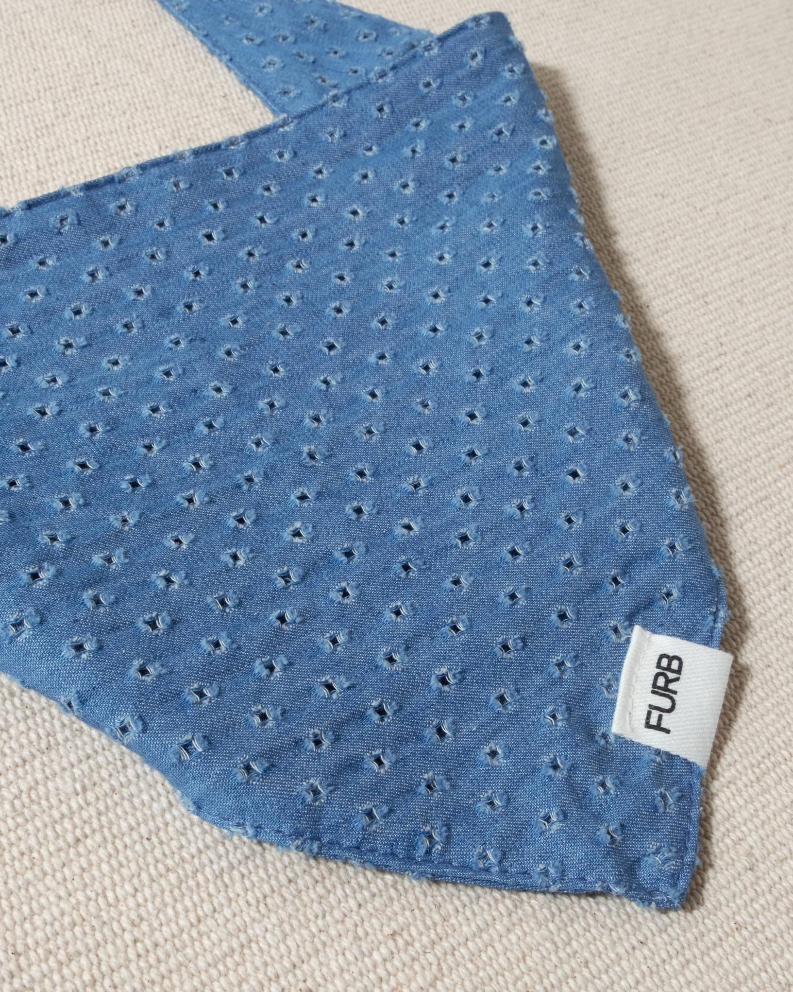 Only the Best Bandana in Blue Eyelet - Image 5