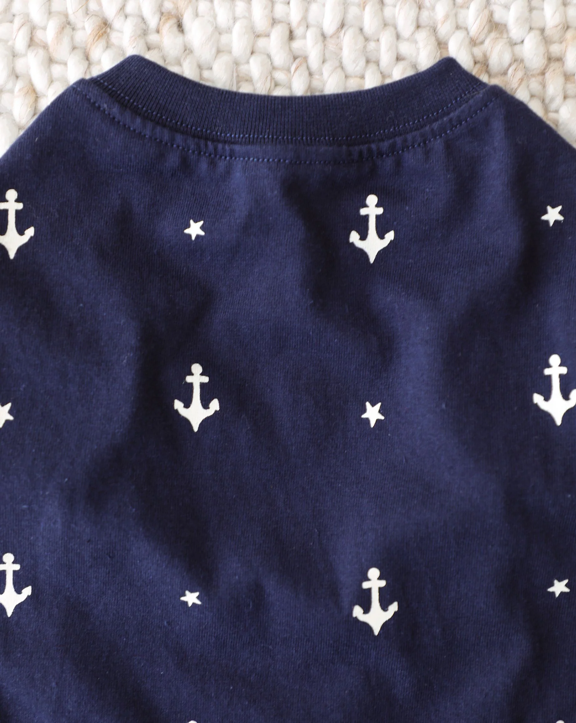 Casual Cutie Blue Anchor Relaxed Dog T-Shirt - Image 4