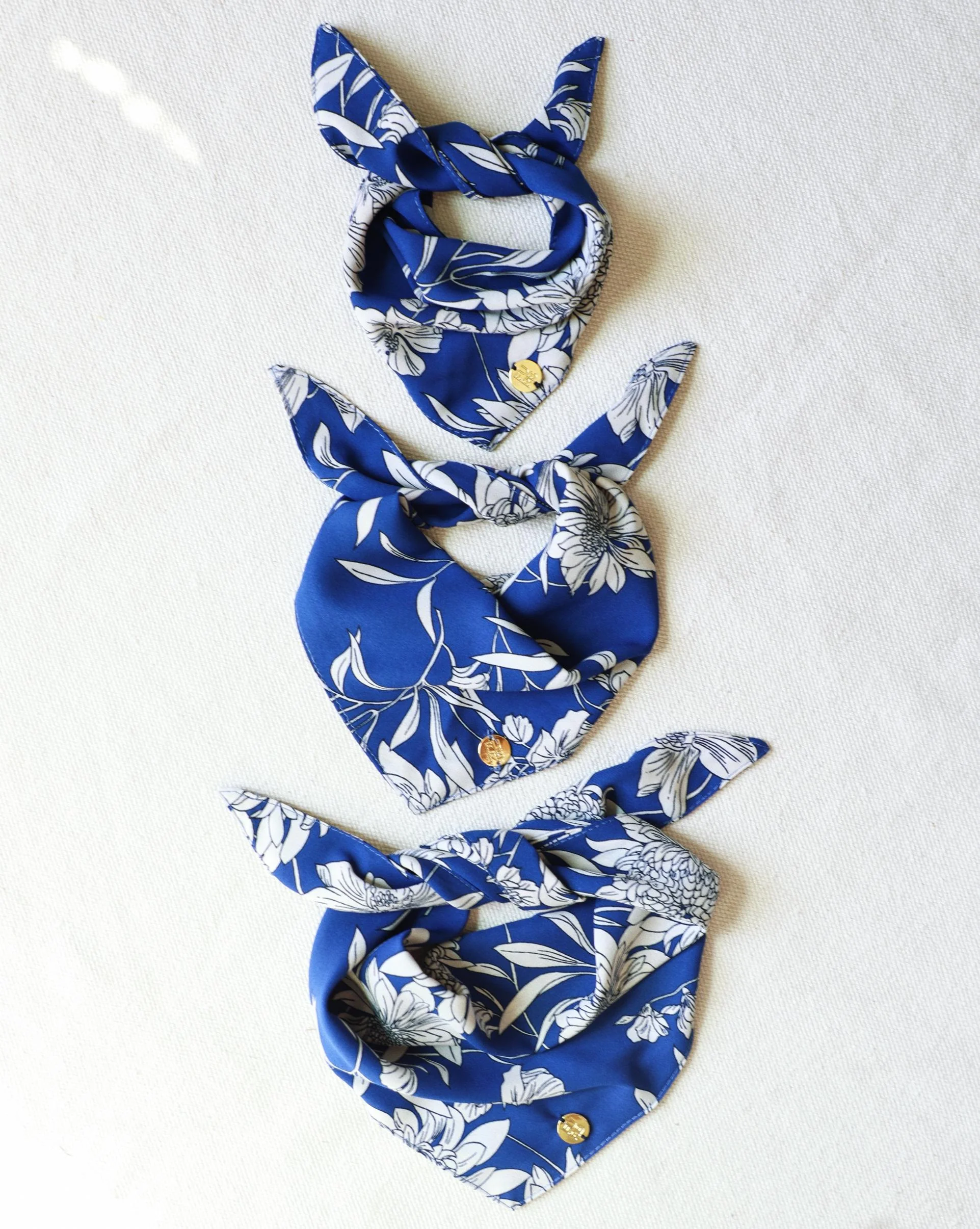 Only the Best Bandana in Blue + White Floral - Image 4