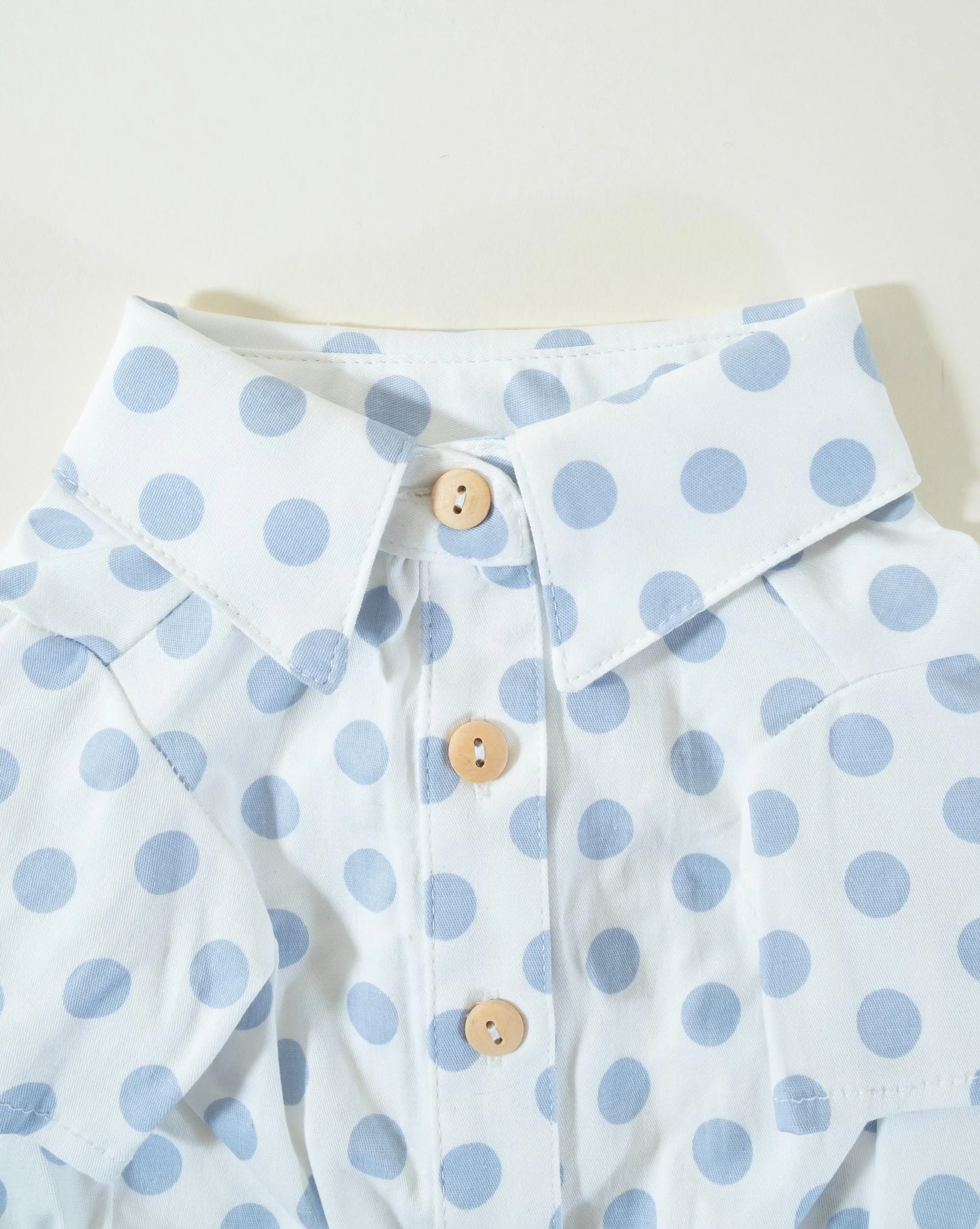 Cleo Baby Blue Polka Dot Dog Shirt - Image 6