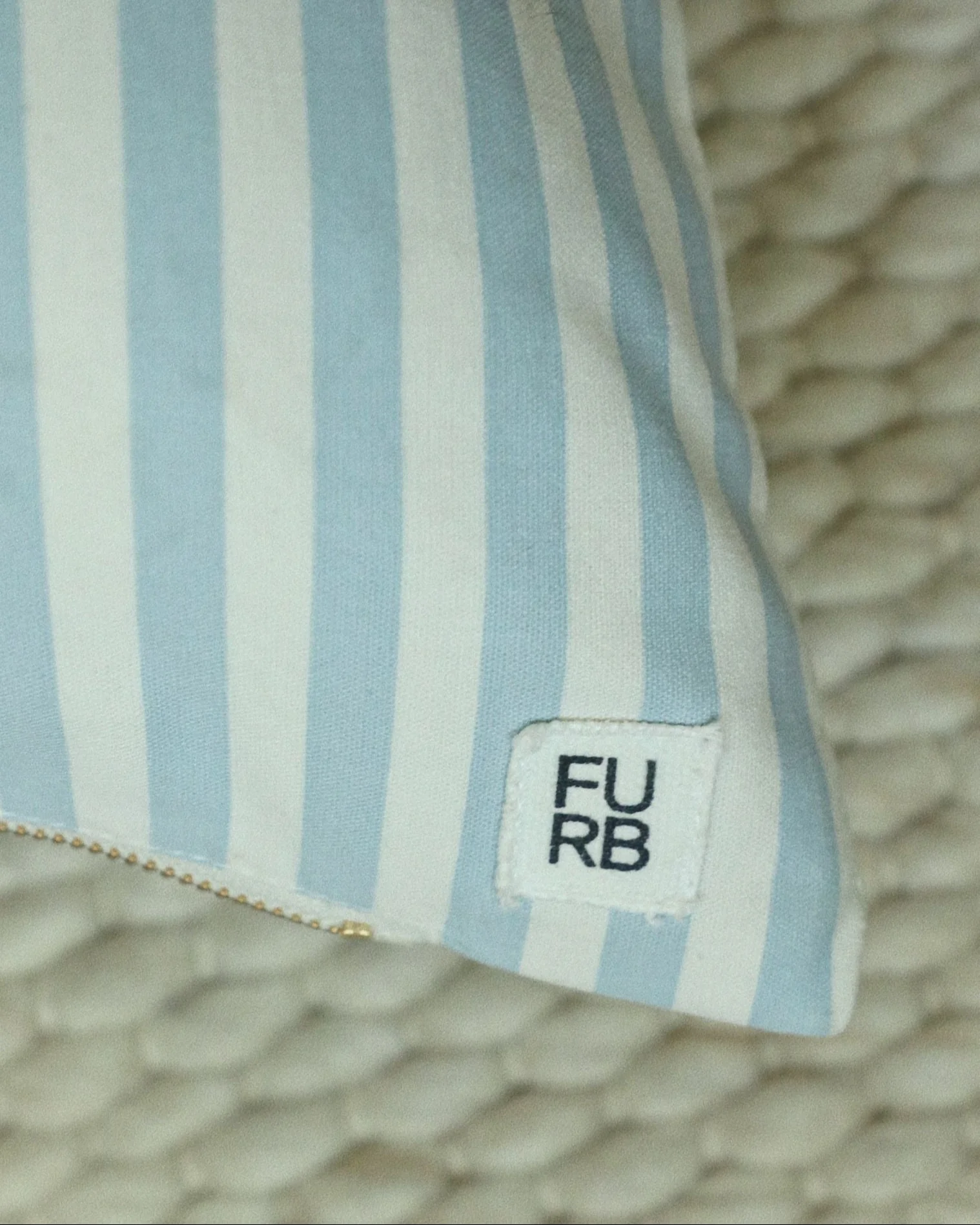 Capri Blue Striped Dog Bed, Cover Only - Image 4