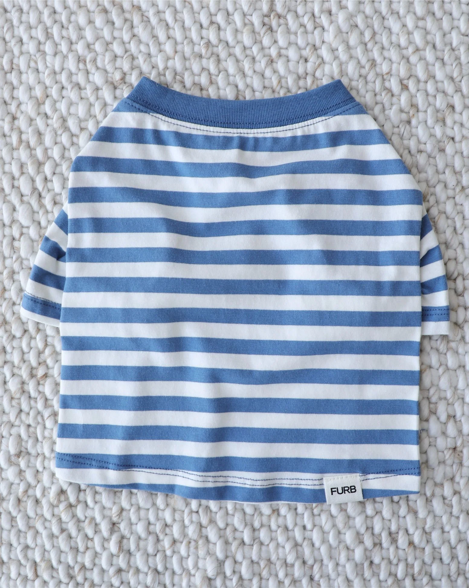 Casual Cutie Blue + White Relaxed Dog T-Shirt - Image 2
