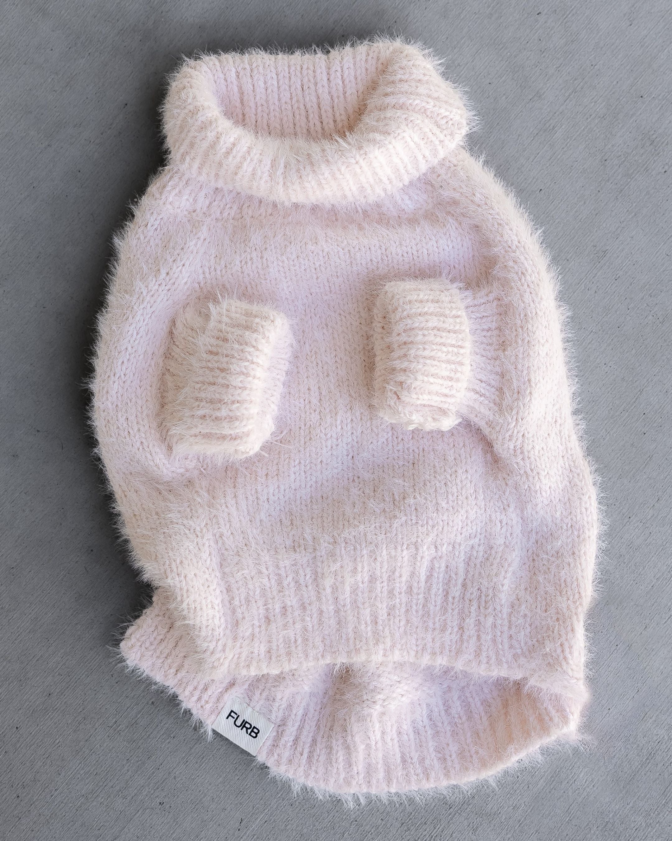 Bobbi Blush Eyelash Knit Dog Sweater - Image 3