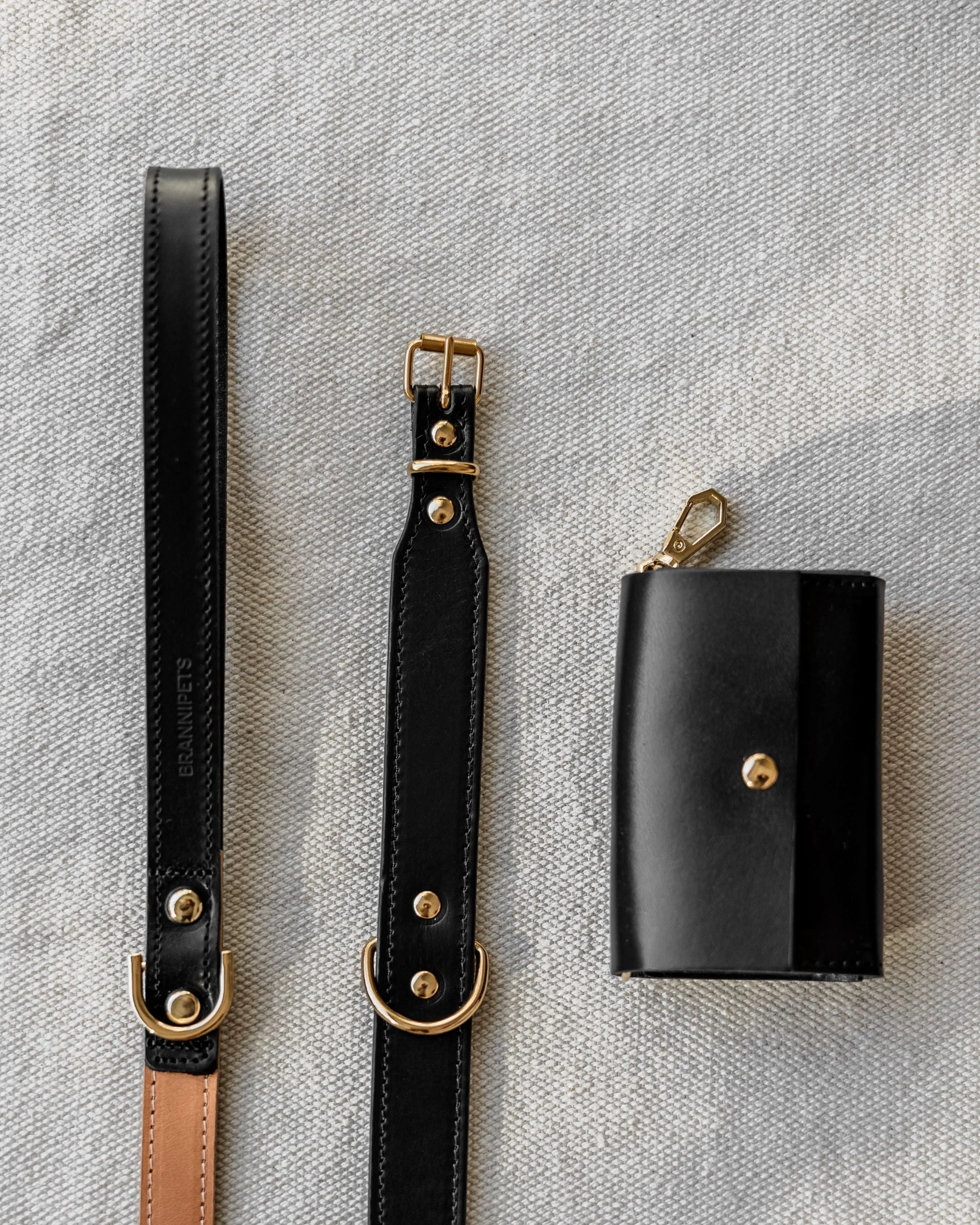 Rocco Leather Collar in Black - Image 3