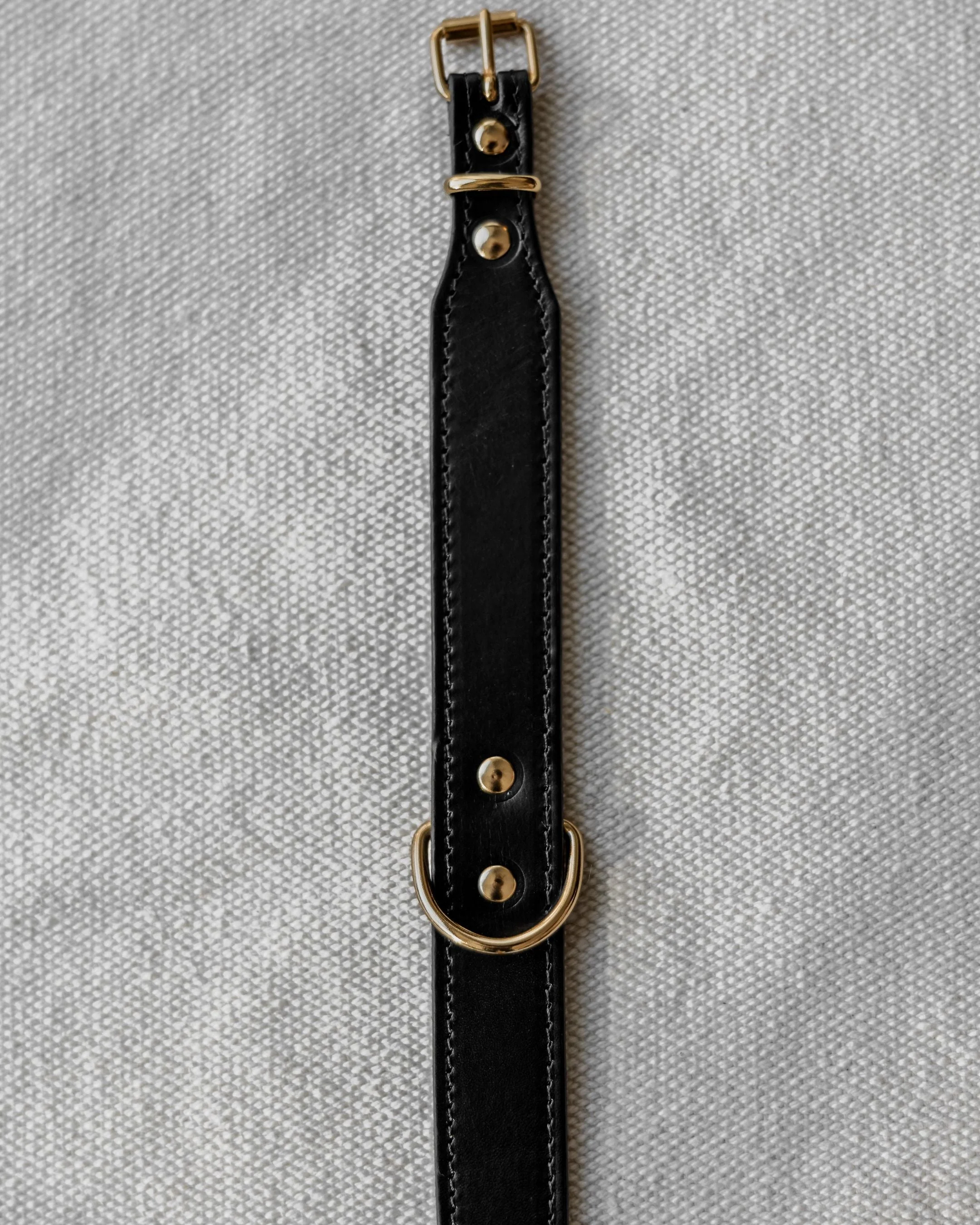 Rocco Leather Collar in Black - Image 4