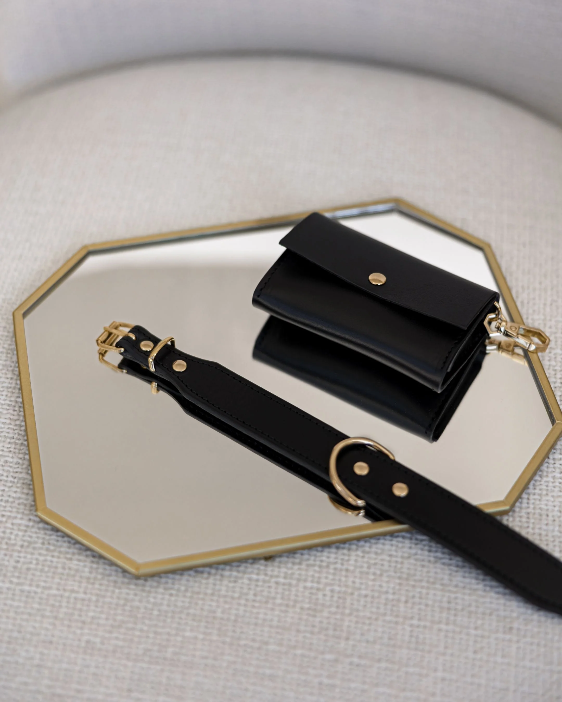Rocco Leather Collar in Black - Image 5