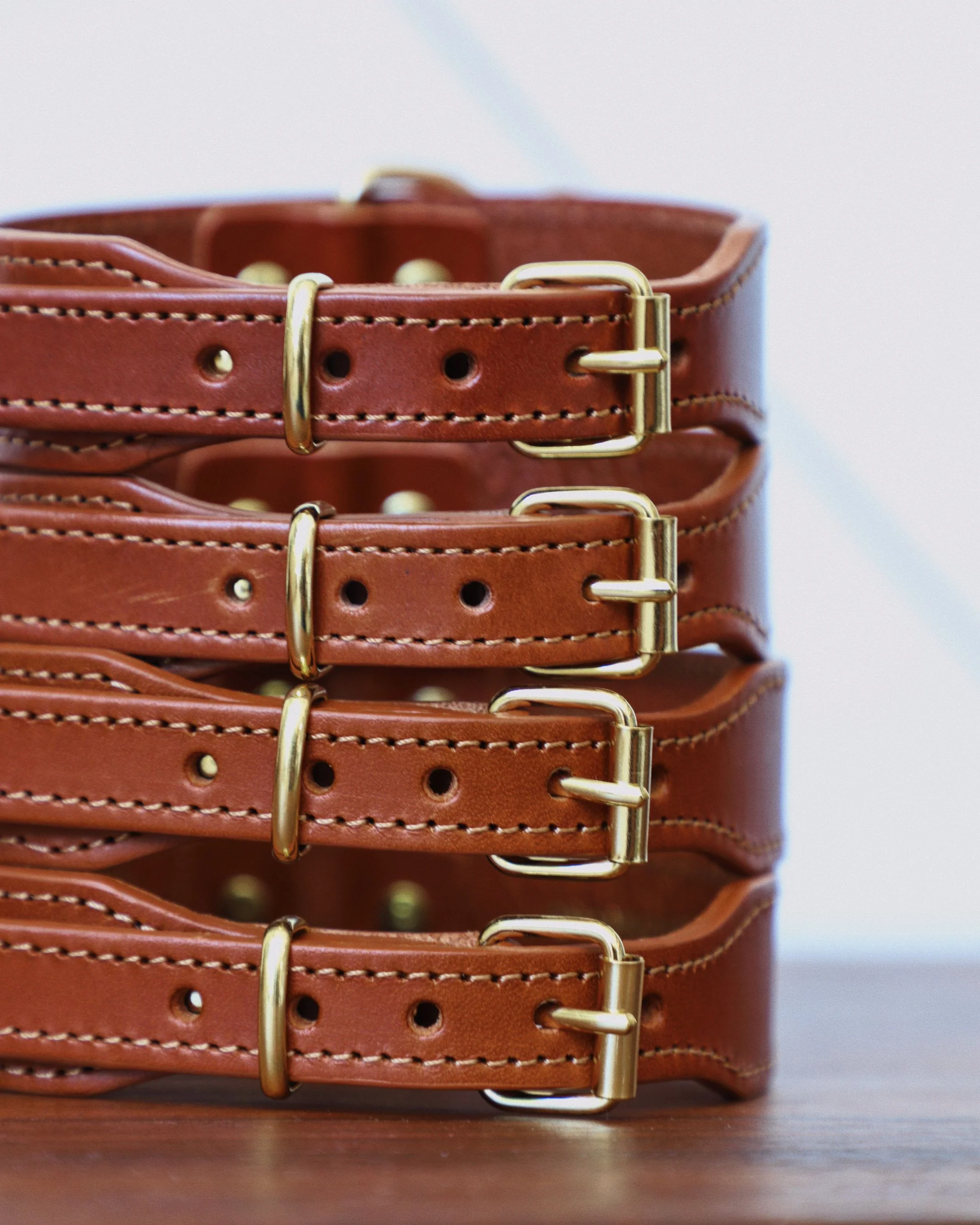 Rocco Leather Collar in Cognac - Image 8
