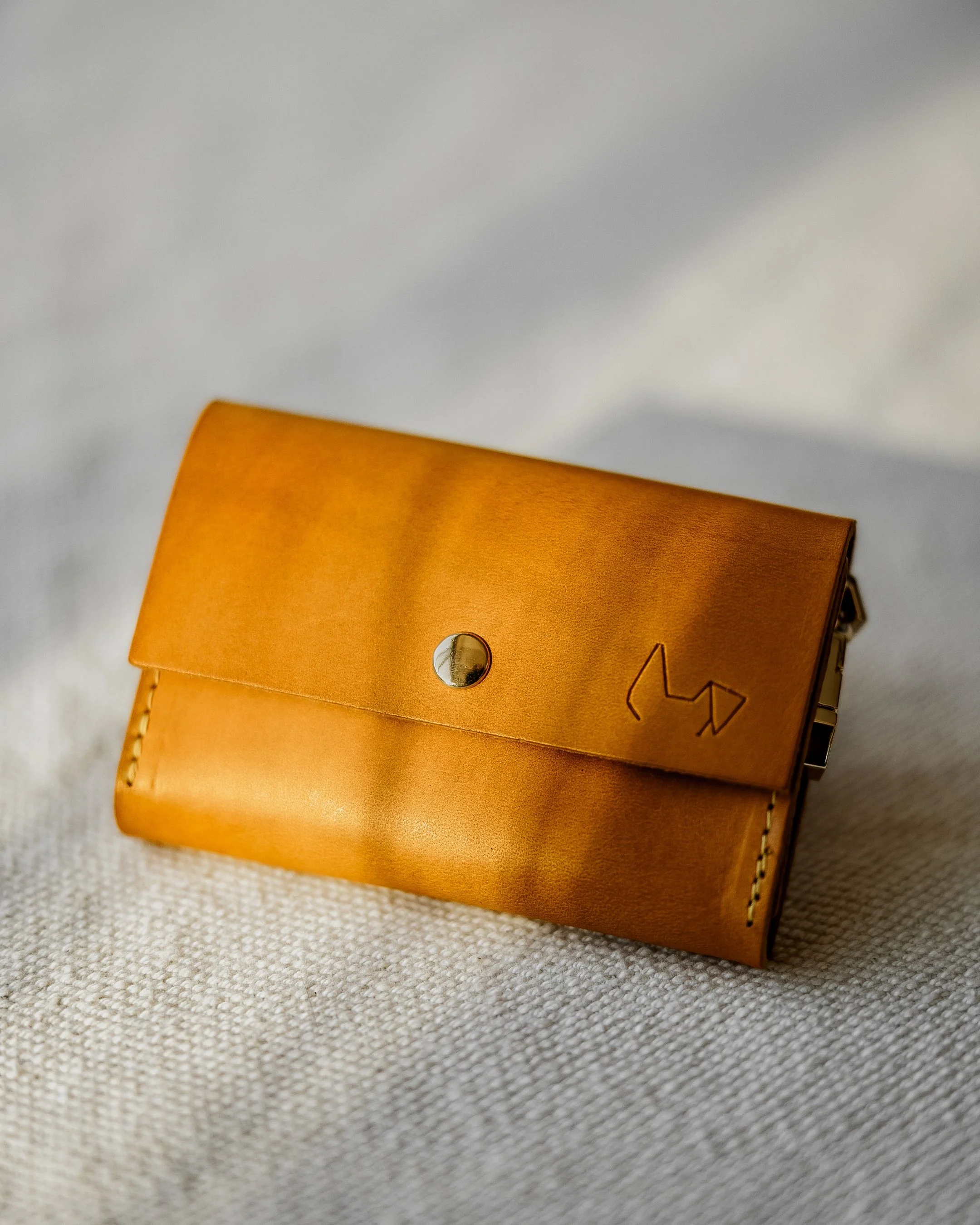 Rocco Yellow Leather Waste Bag Holder - Image 3