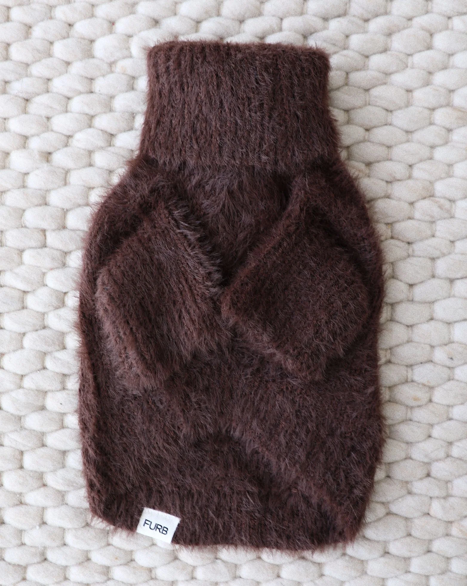 Bobbi Chocolate Eyelash Knit Dog Sweater - Image 2