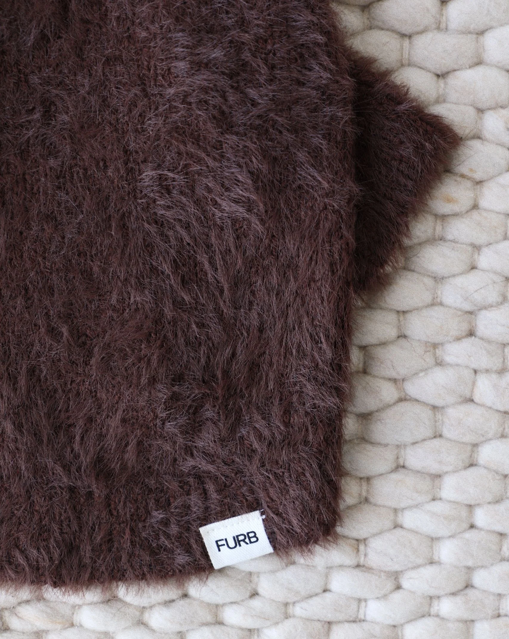Bobbi Chocolate Eyelash Knit Dog Sweater - Image 6