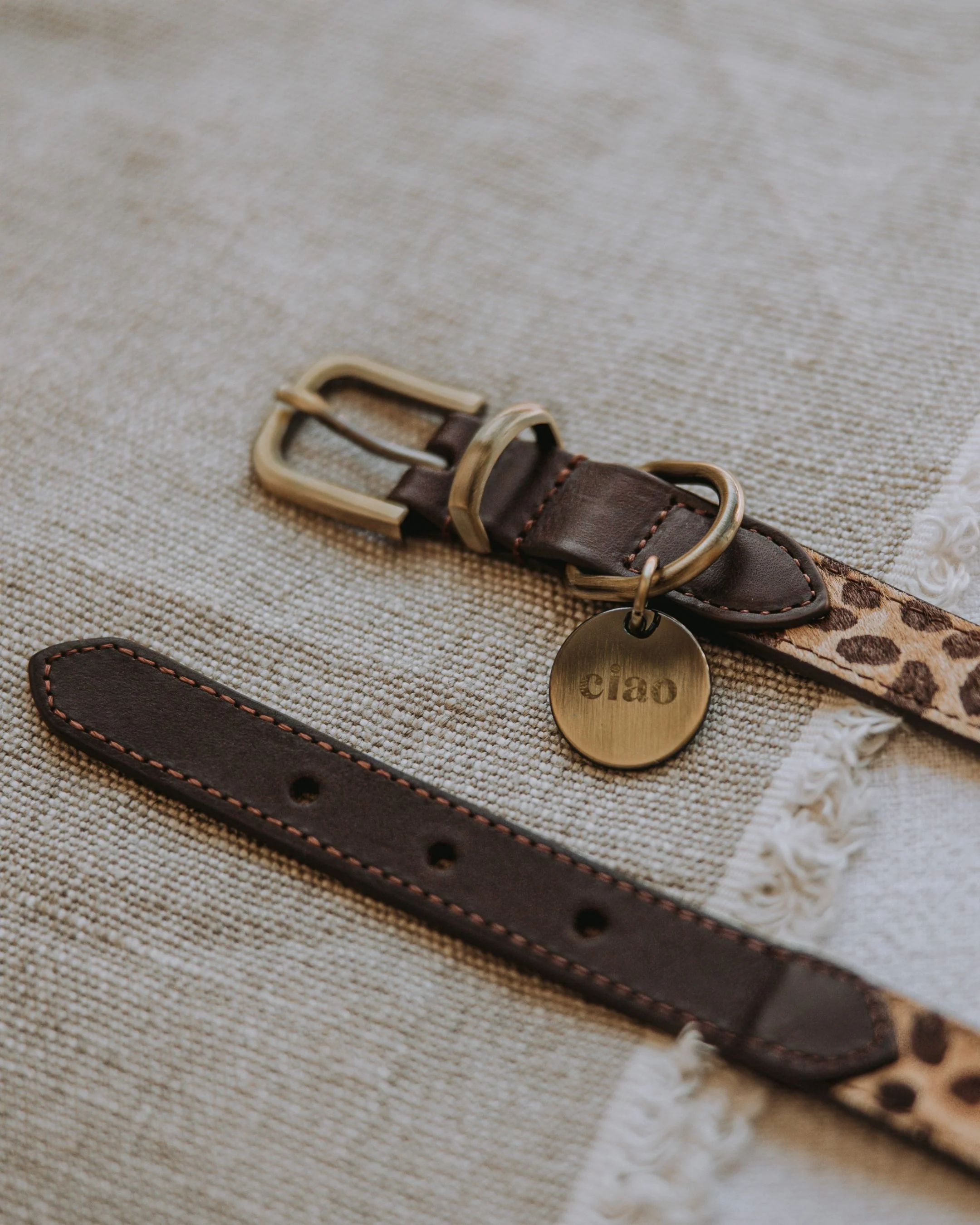 Wylde Brown Spotted Pony Fur Dog Collar - Image 2