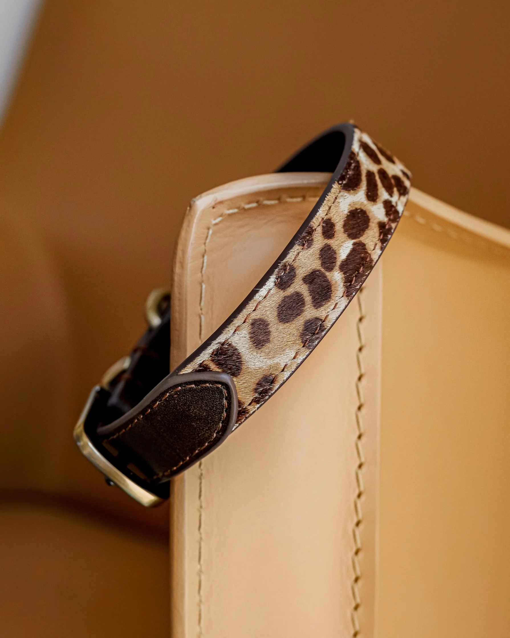 Wylde Brown Spotted Pony Fur Dog Collar - Image 4