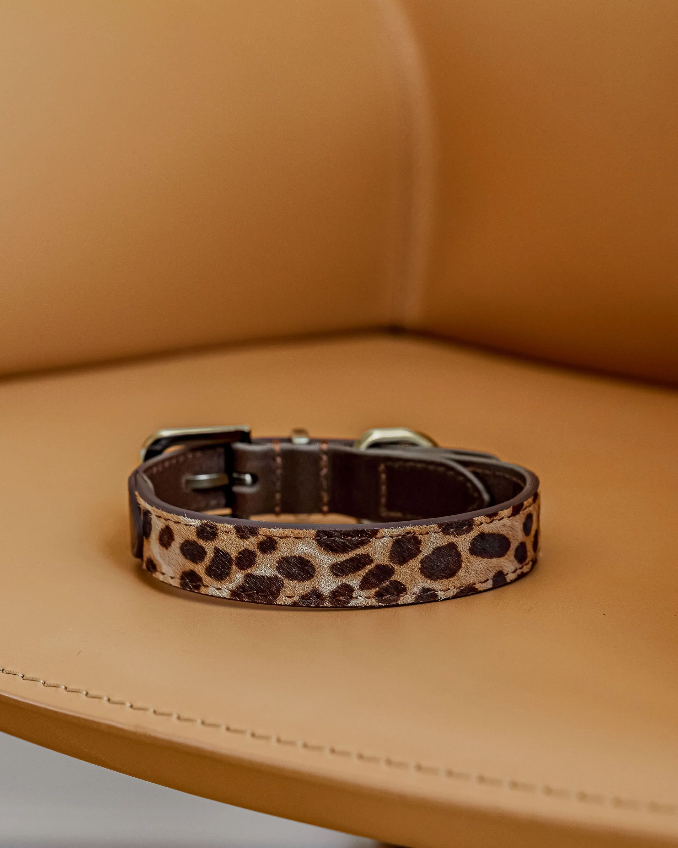 Wylde Brown Spotted Pony Fur Dog Collar - Image 5
