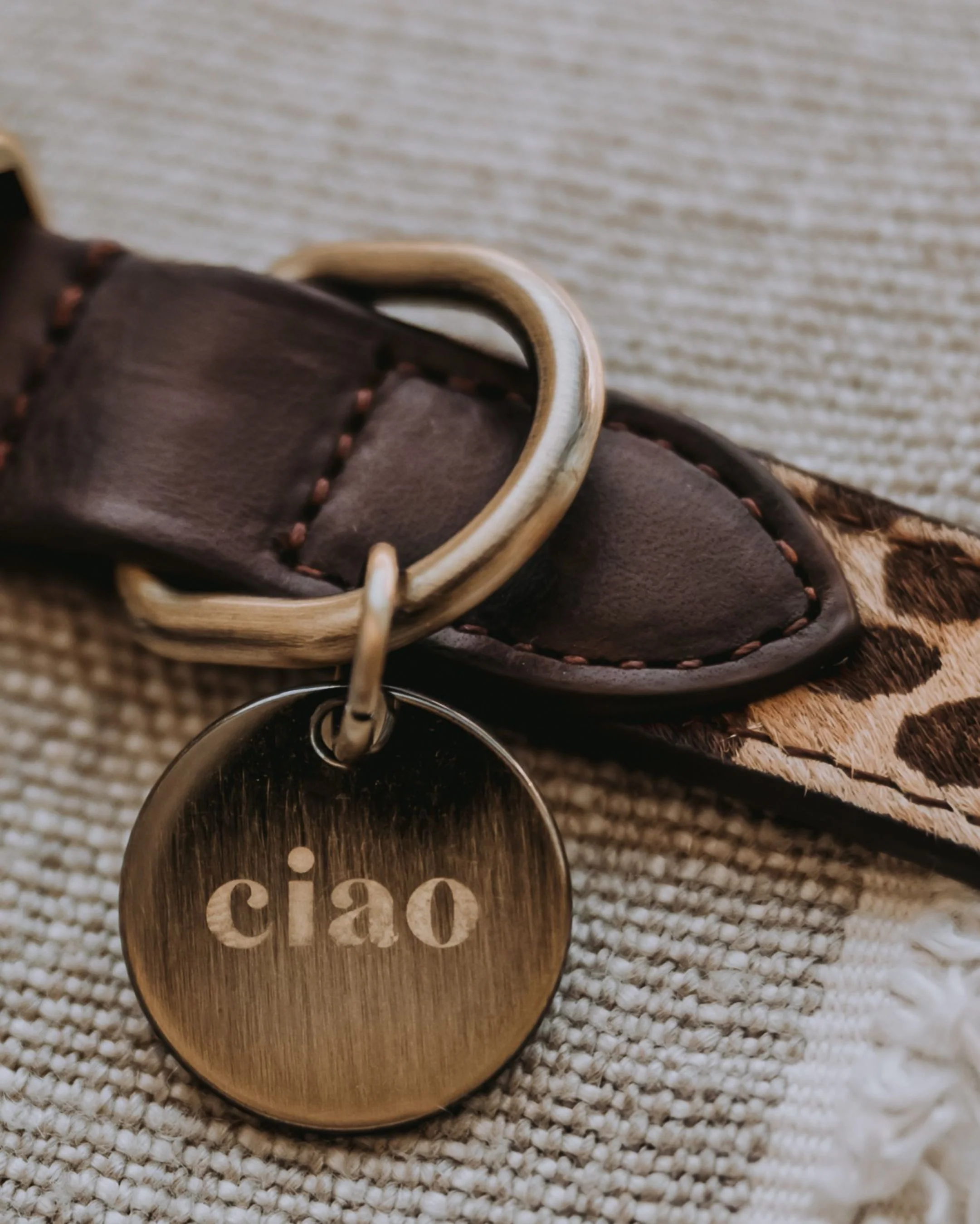 Wylde Brown Spotted Pony Fur Dog Collar - Image 6