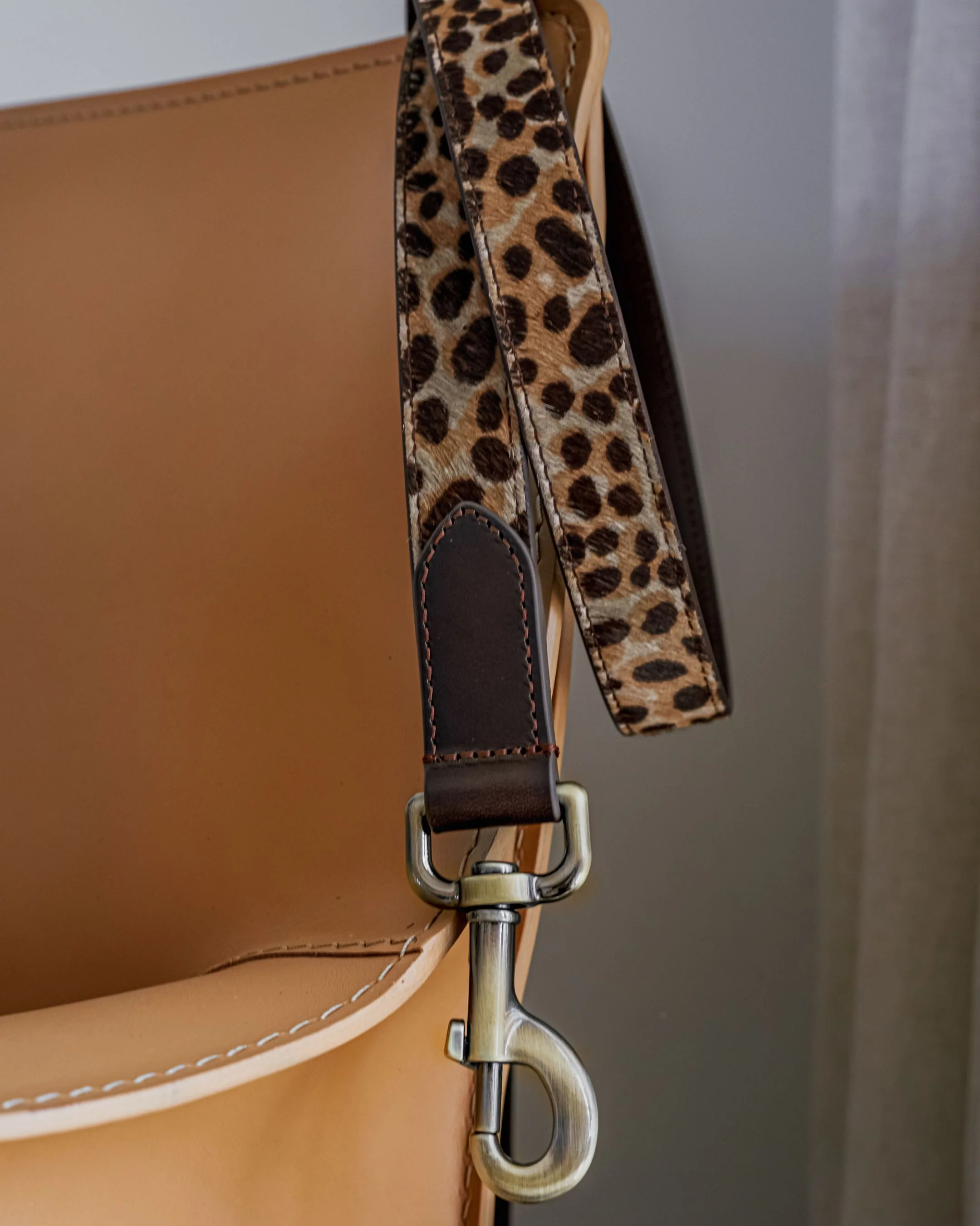 Wylde Brown Spotted Pony Fur Dog Leash - Image 5