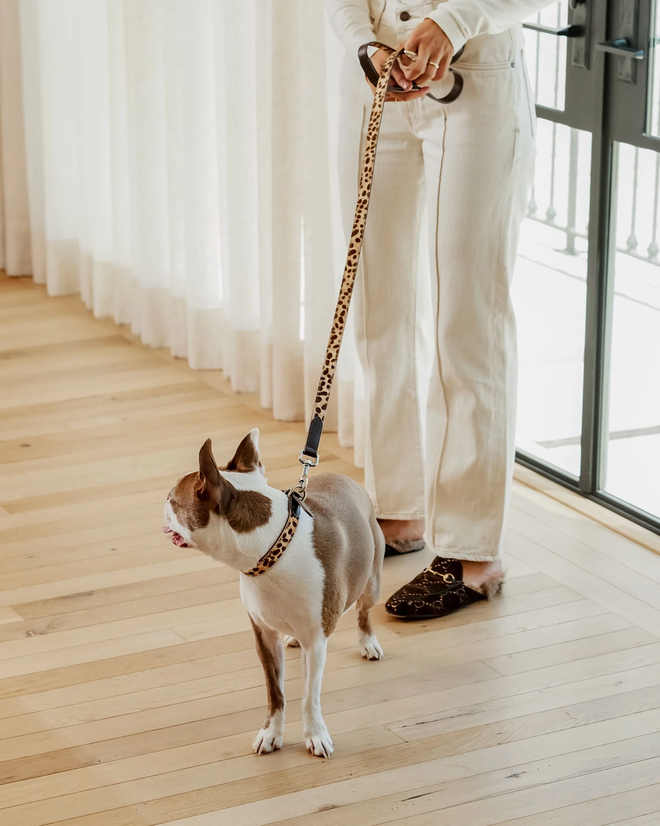 Wylde Brown Spotted Pony Fur Dog Leash - Image 7