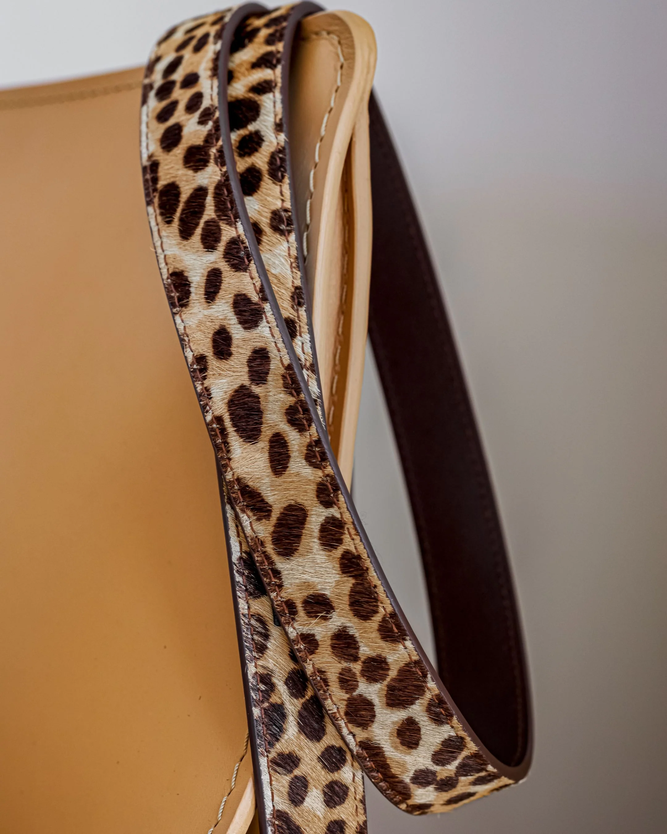 Wylde Brown Spotted Pony Fur Dog Leash - Image 8