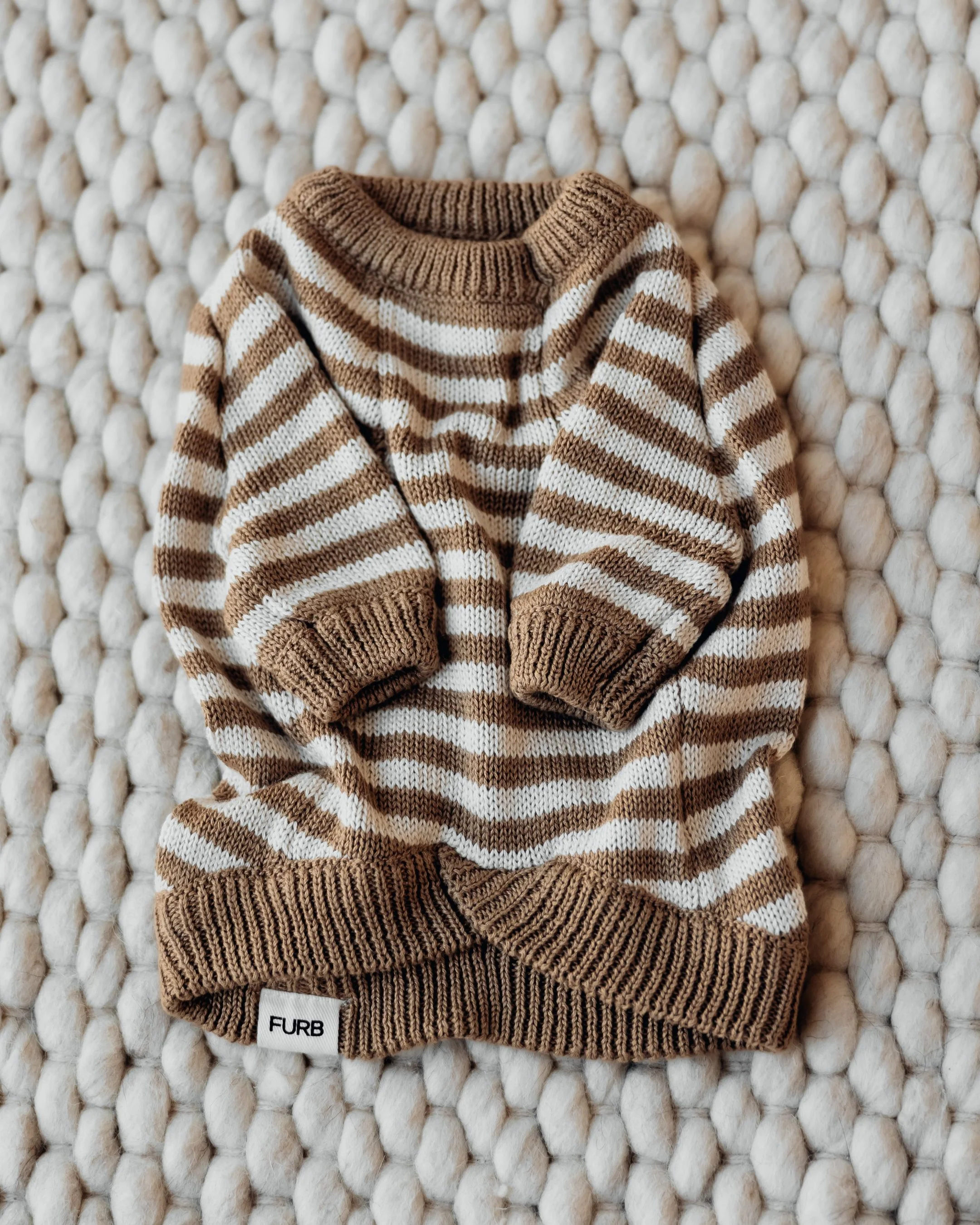 Like A Bandit Nutmeg Striped Dog Sweater - Image 5