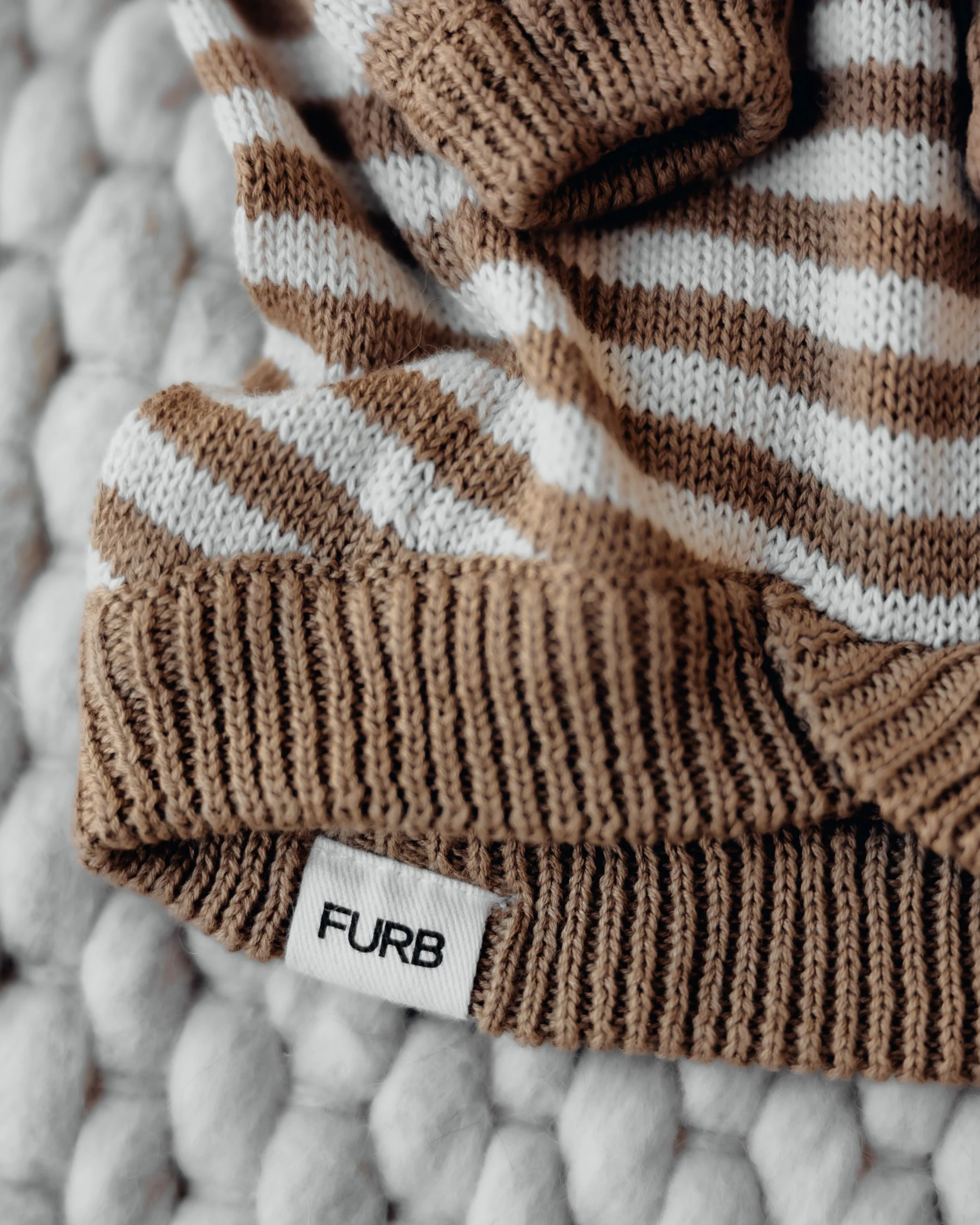 Like A Bandit Nutmeg Striped Dog Sweater - Image 7