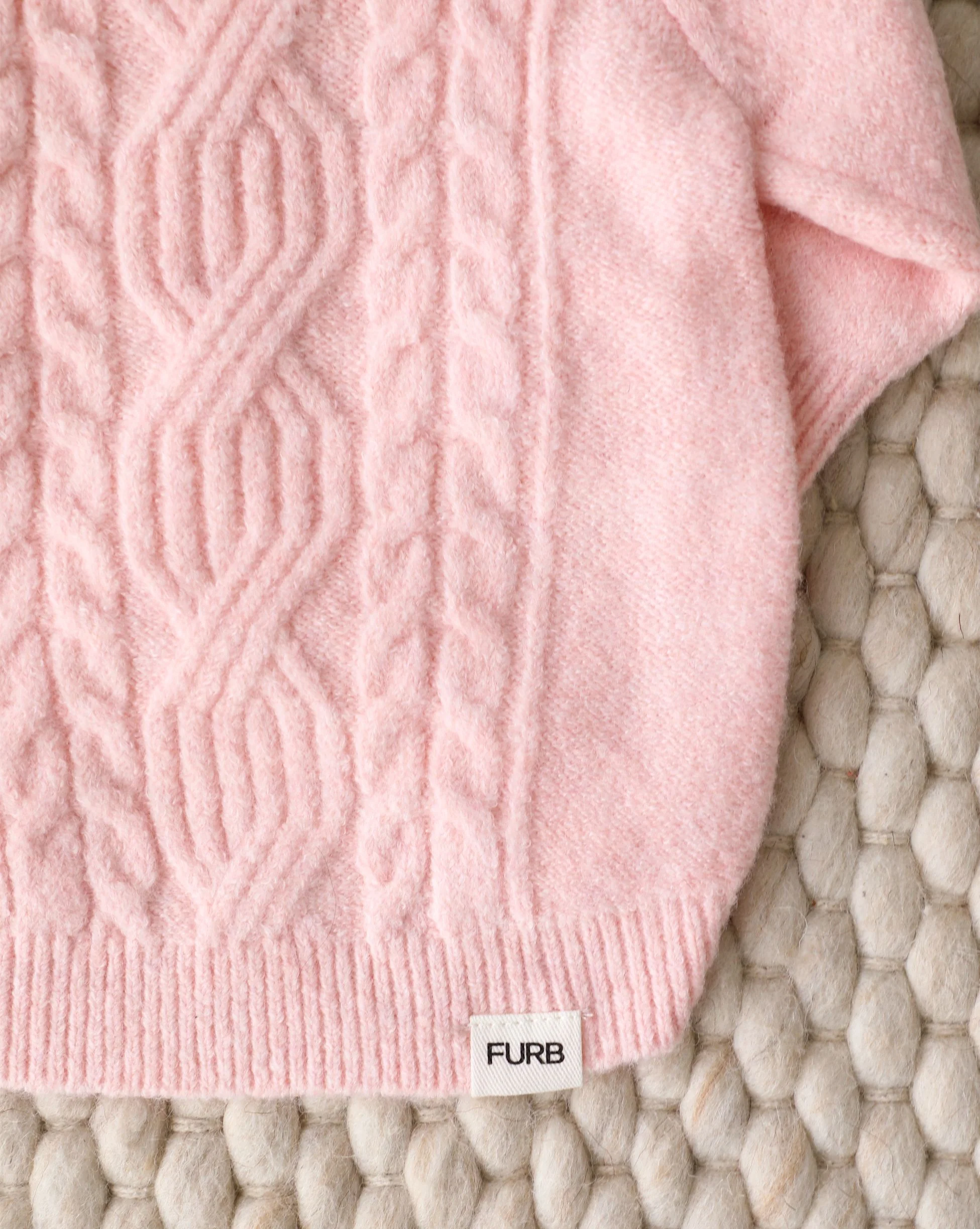 Tea Time Cable Knit Dog Sweater - Image 4