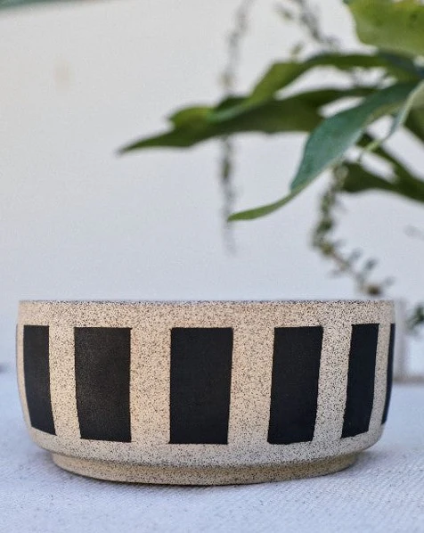 Dine + Dash Striped Handmade Dog Bowl - Image 3