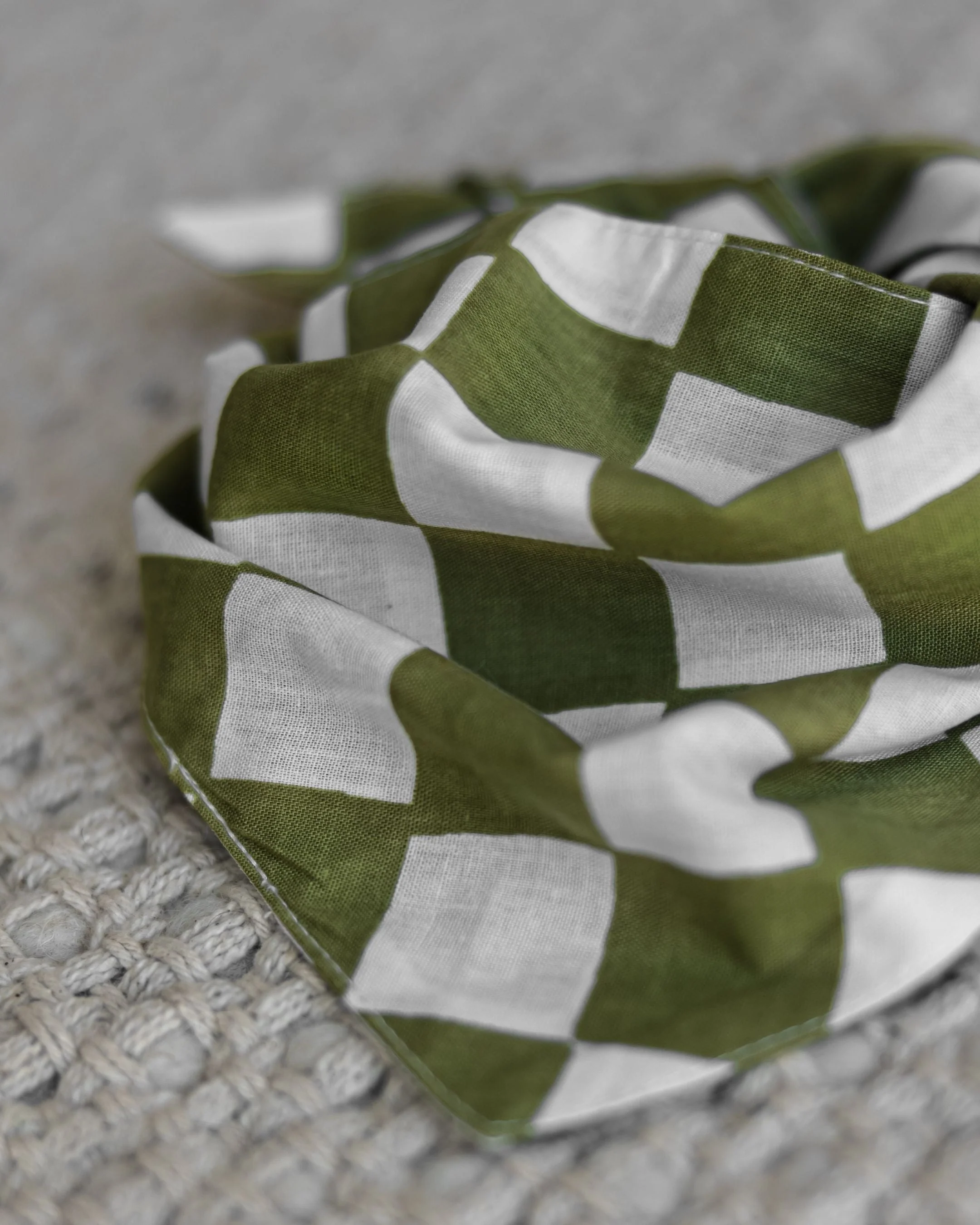 Make a Move Green Check Bandana - Image 5