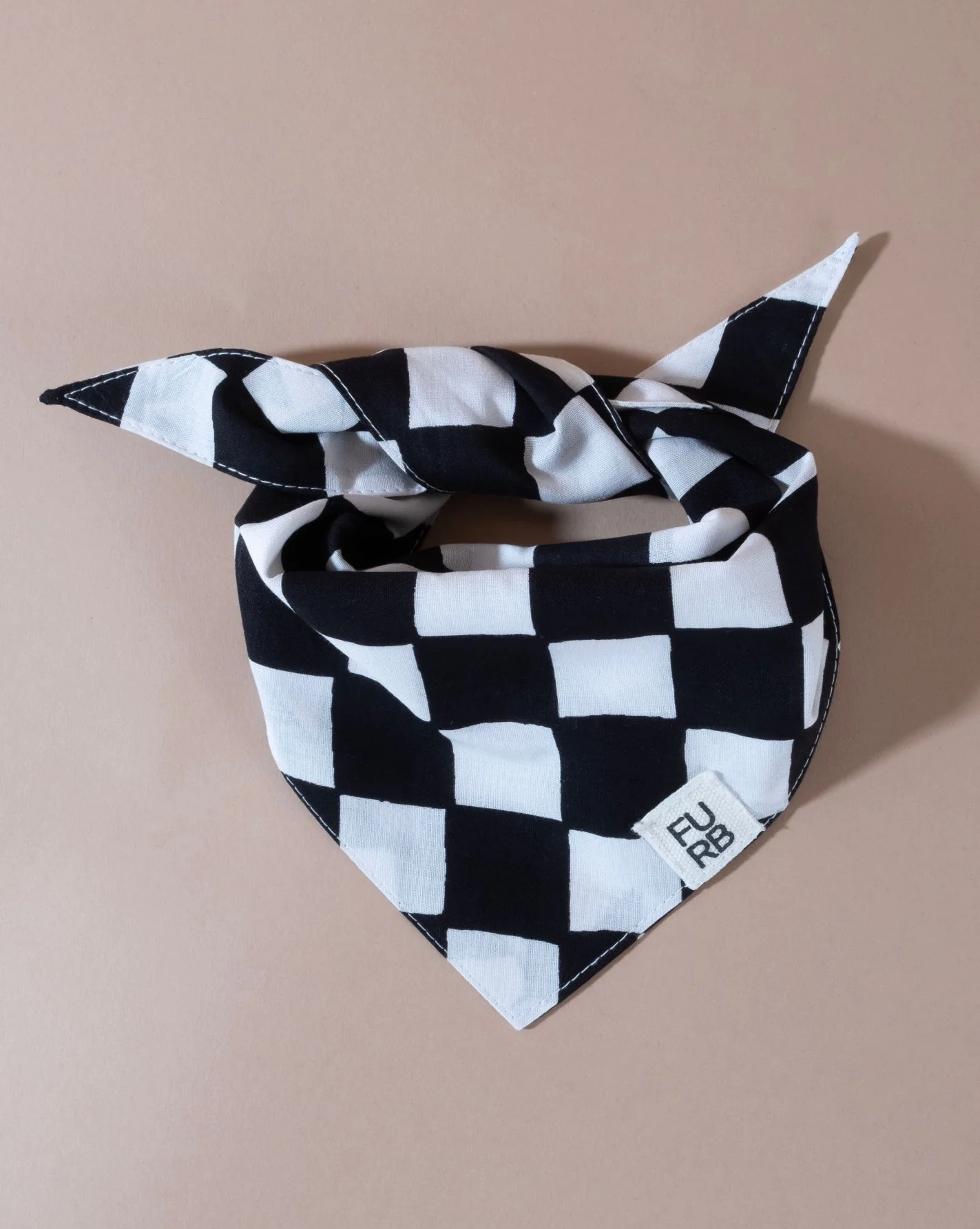 Make a Move Black Check Bandana
