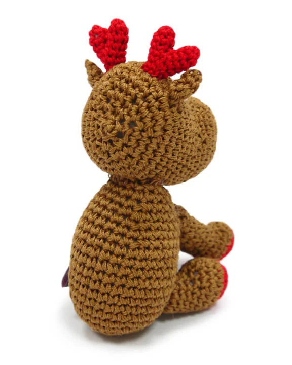 Total Sleigh Crochet Reindeer Dog Toy - Image 3