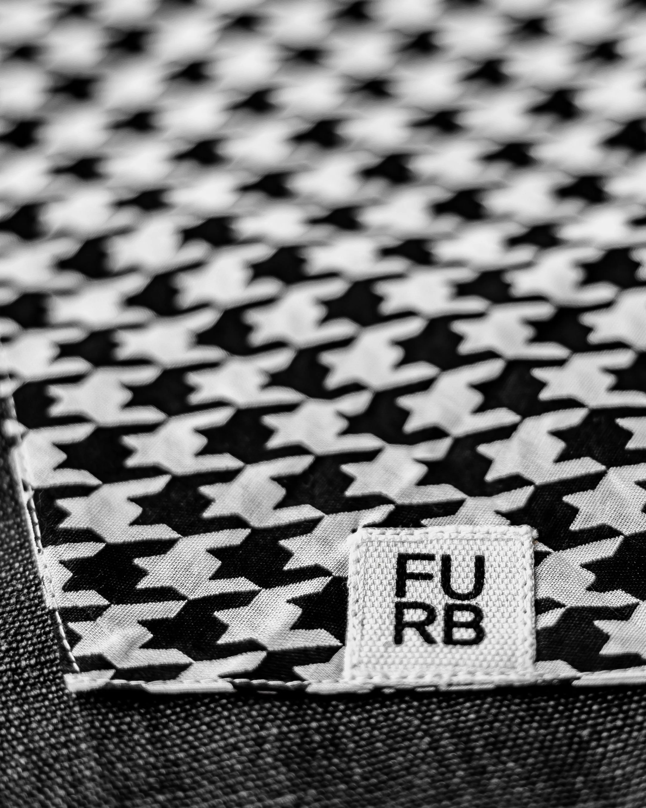 Watson Black + White Houndstooth Dog Bandana - Image 3