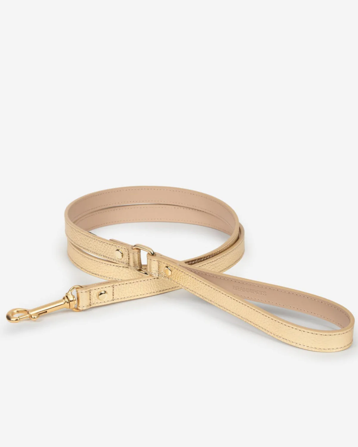 Nara Gold Leather Dog Leash