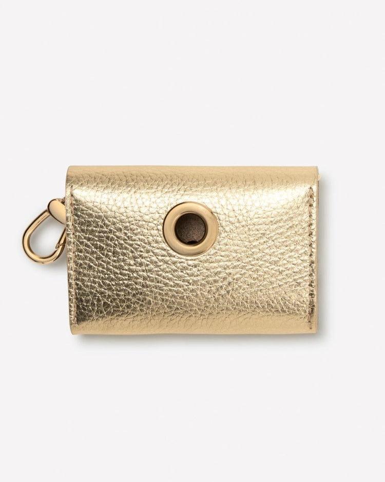 Rocco Gold Leather Waste Bag Holder - Image 4