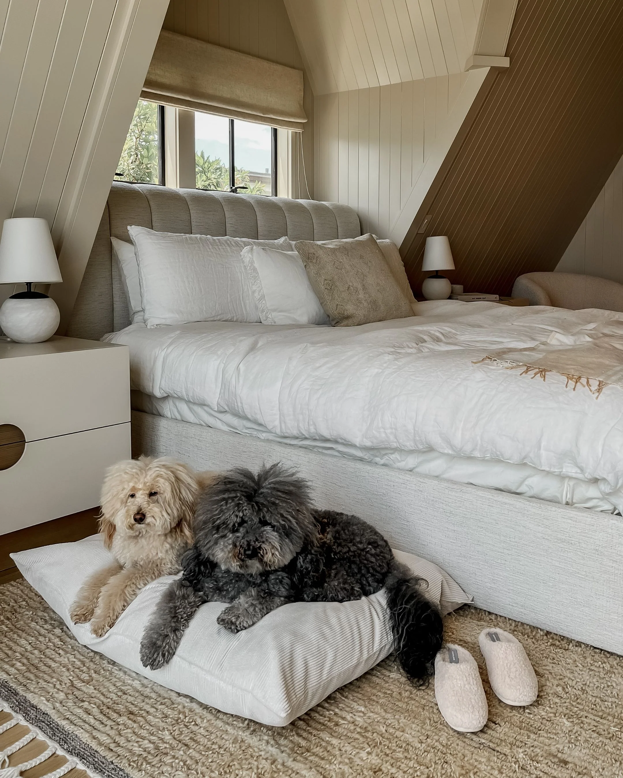 Disco Nap Cream Corduroy Dog Bed - Image 5
