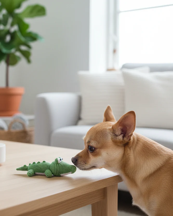 See Ya Later Alligator Crochet Dog Toy - Image 2