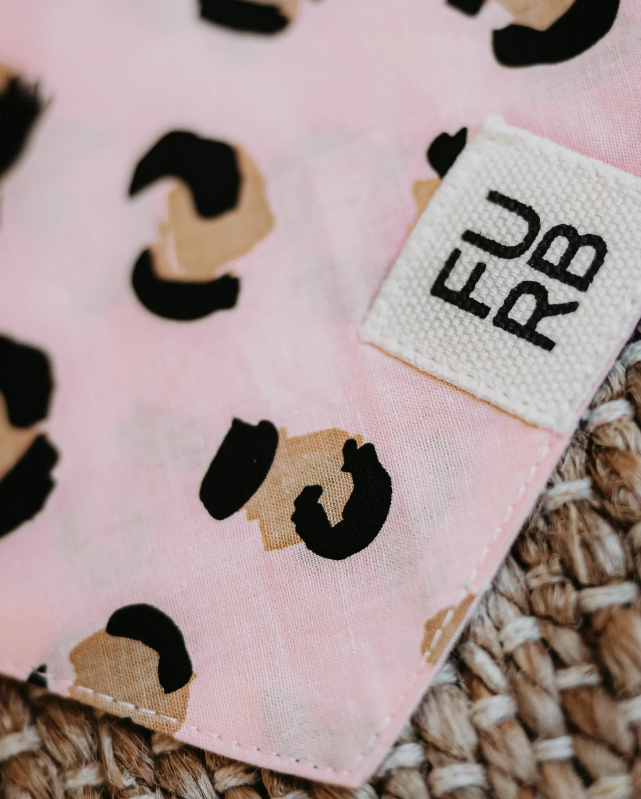 Juno Peach Leopard Dog Bandana - Image 2